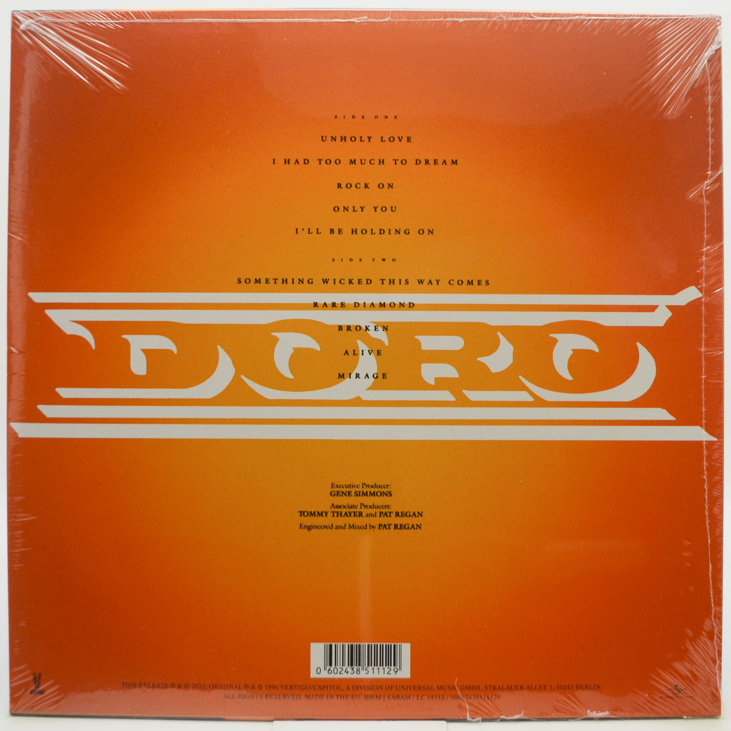 Виниловая пластинка Doro — Doro, 1990