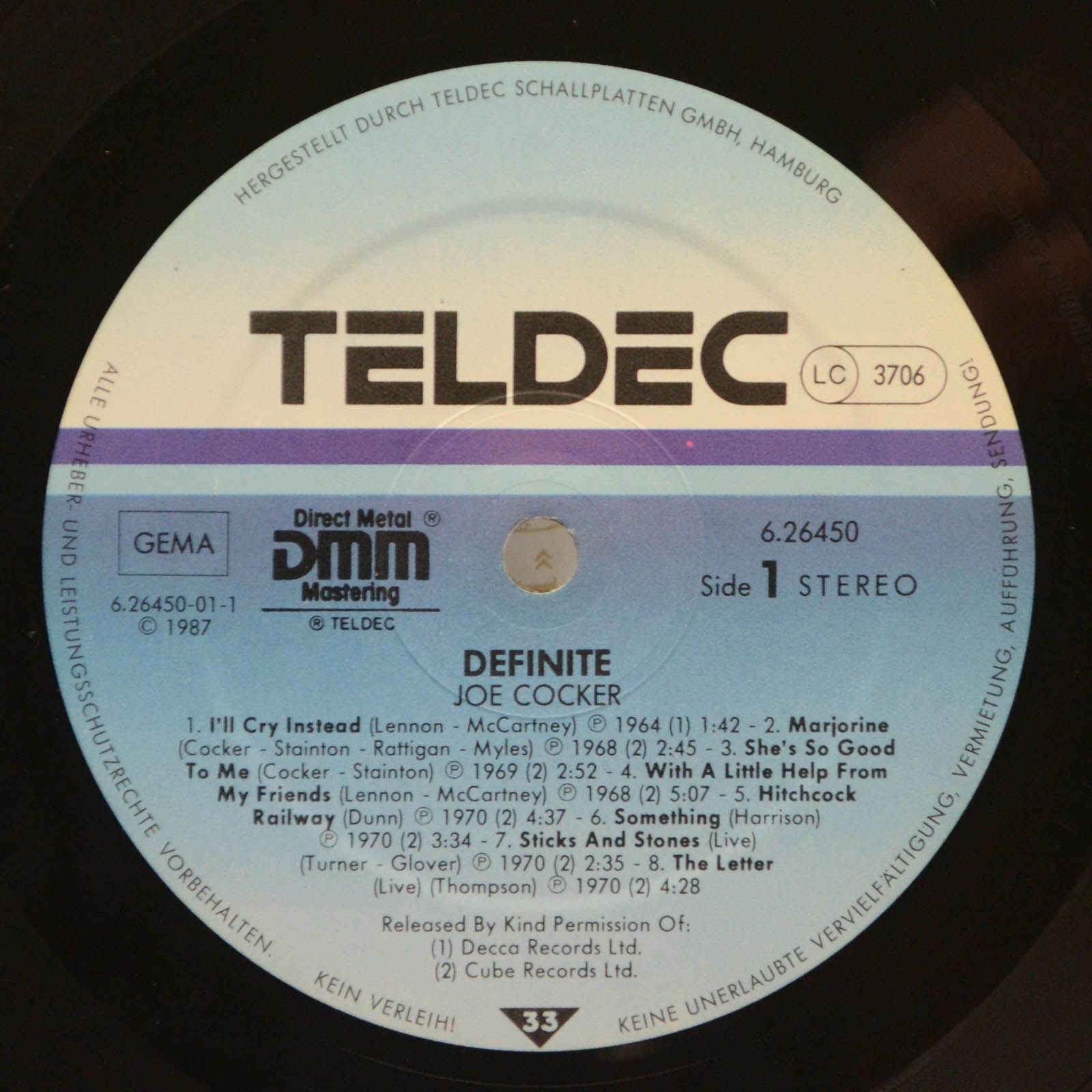 Joe Cocker — Definite 1964-1986, 1987