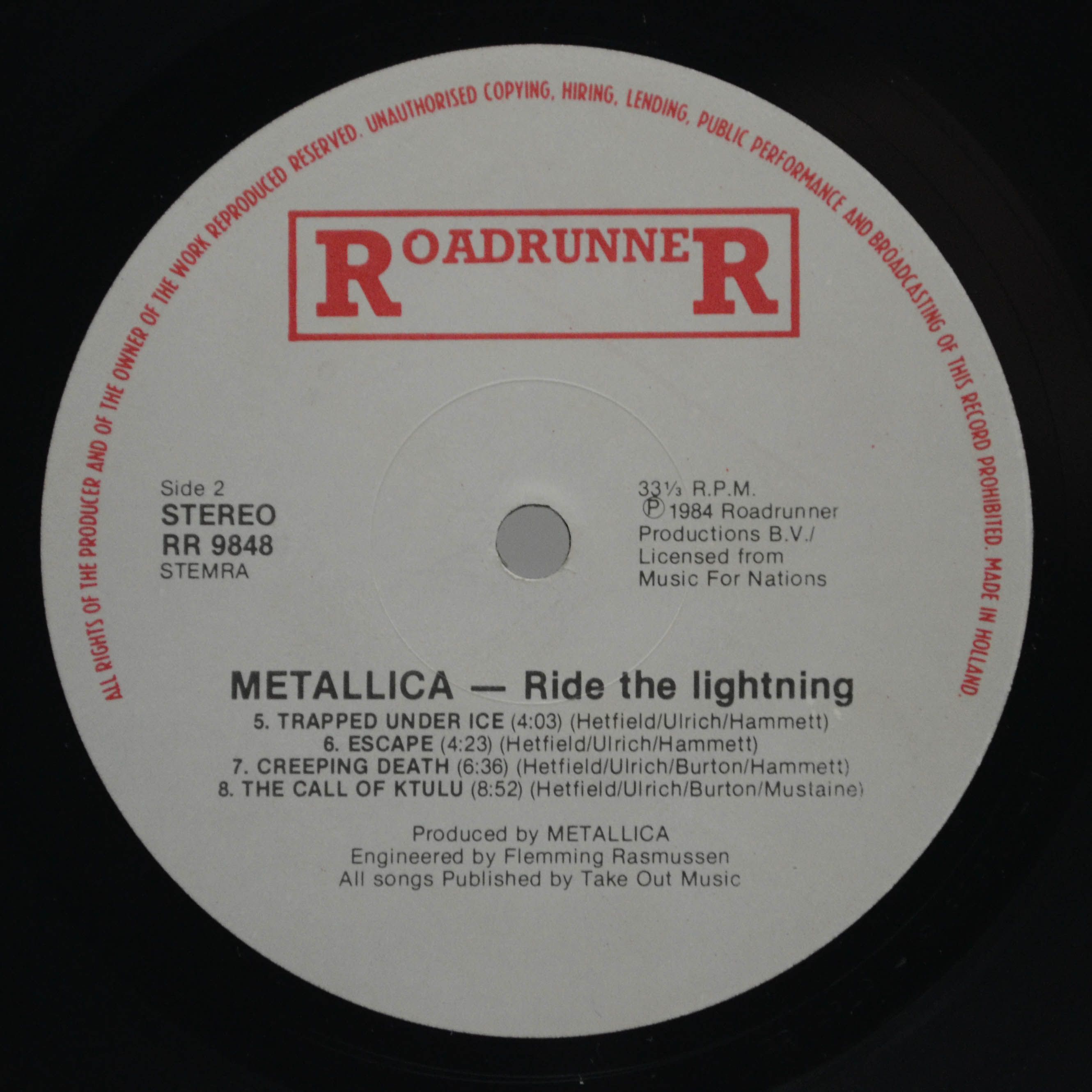 Metallica — Ride The Lightning, 1984