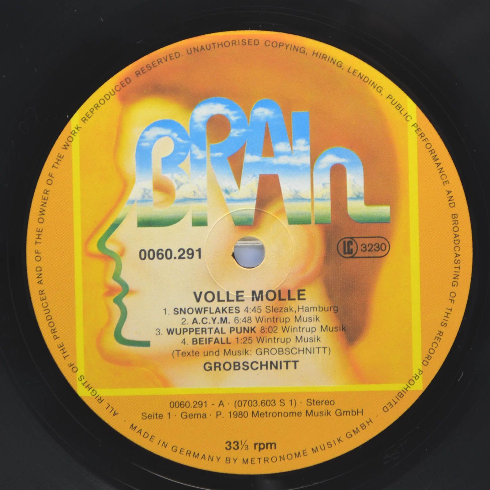 Виниловая пластинка Grobschnitt — Volle Molle, 1980