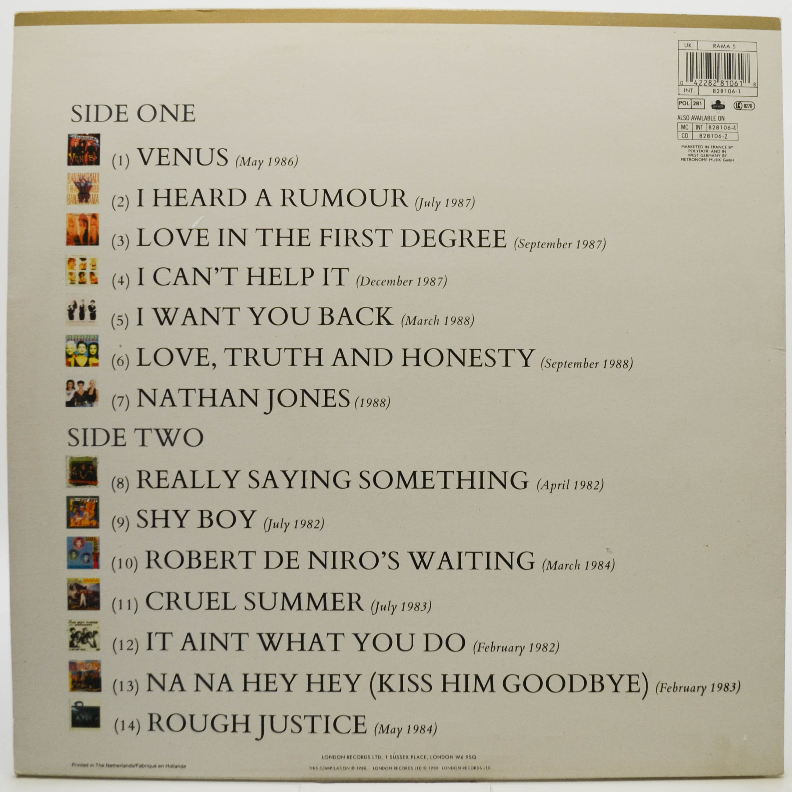 Bananarama — The Greatest Hits Collection, 1988