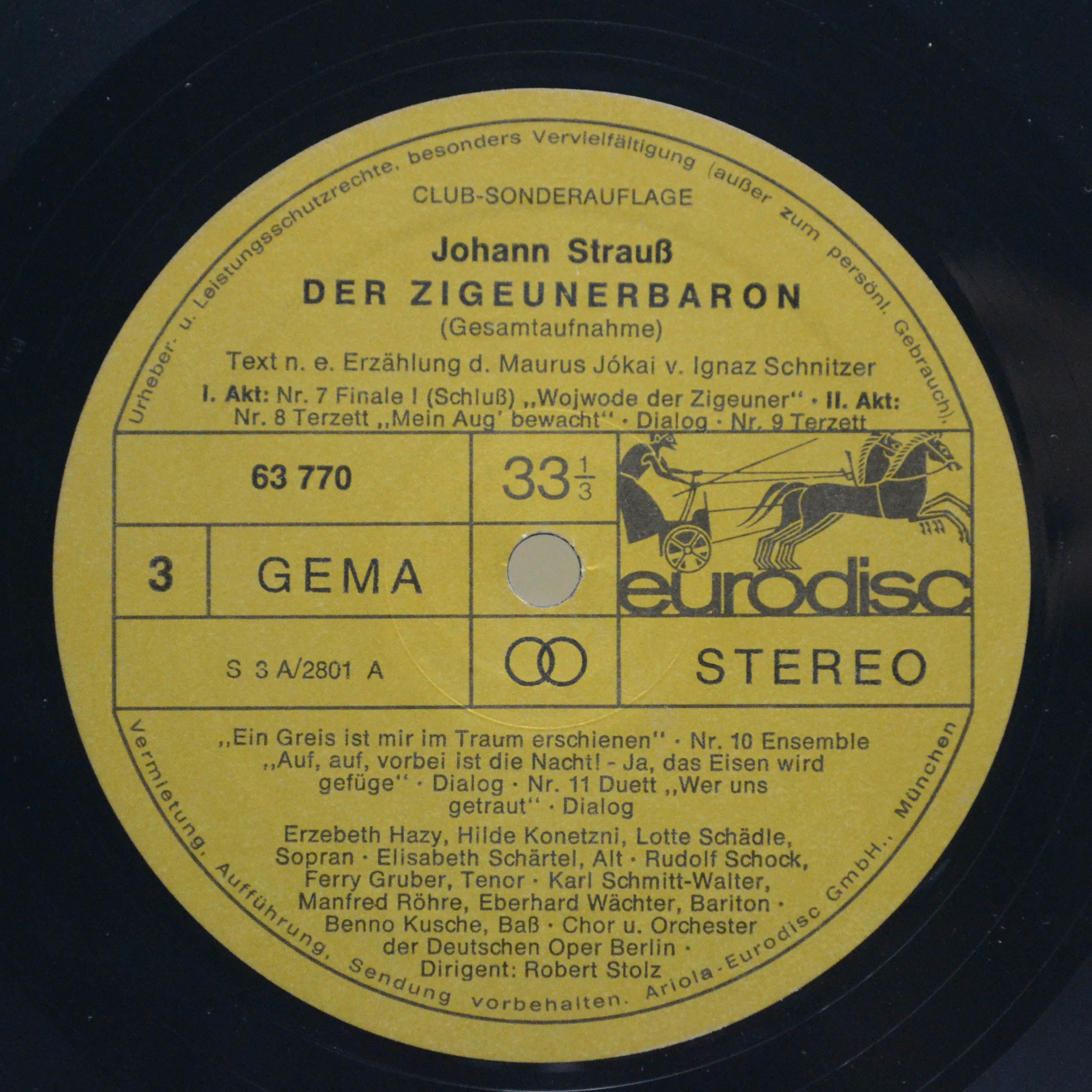 Виниловая пластинка Johann Strauß, Robert Stolz — Der Zigeunerbaron (2LP), 1964