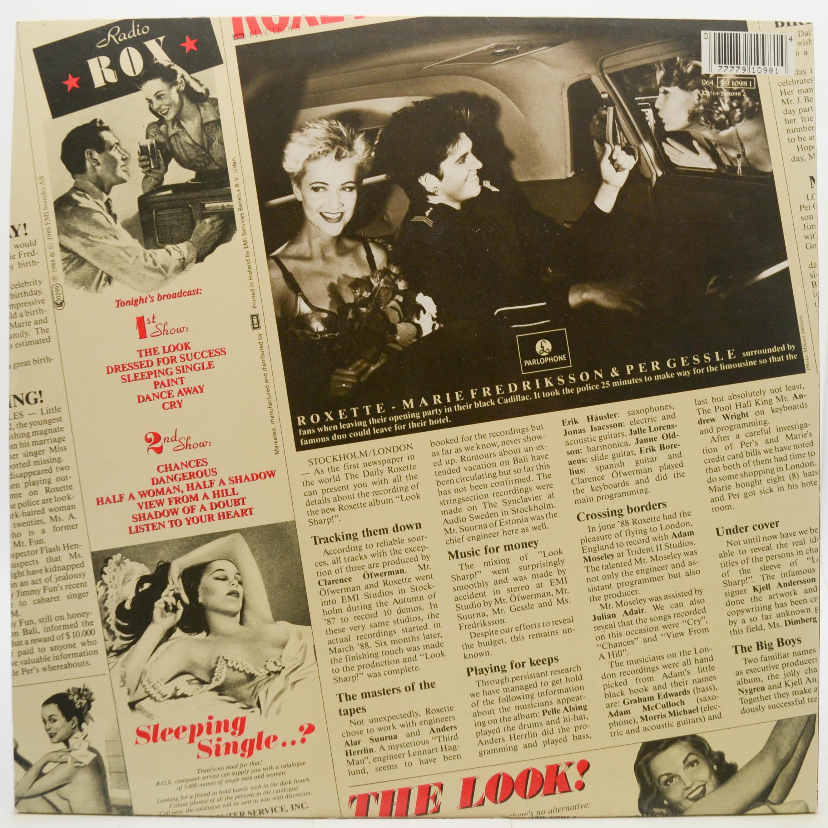 Roxette — Look Sharp!, 1988