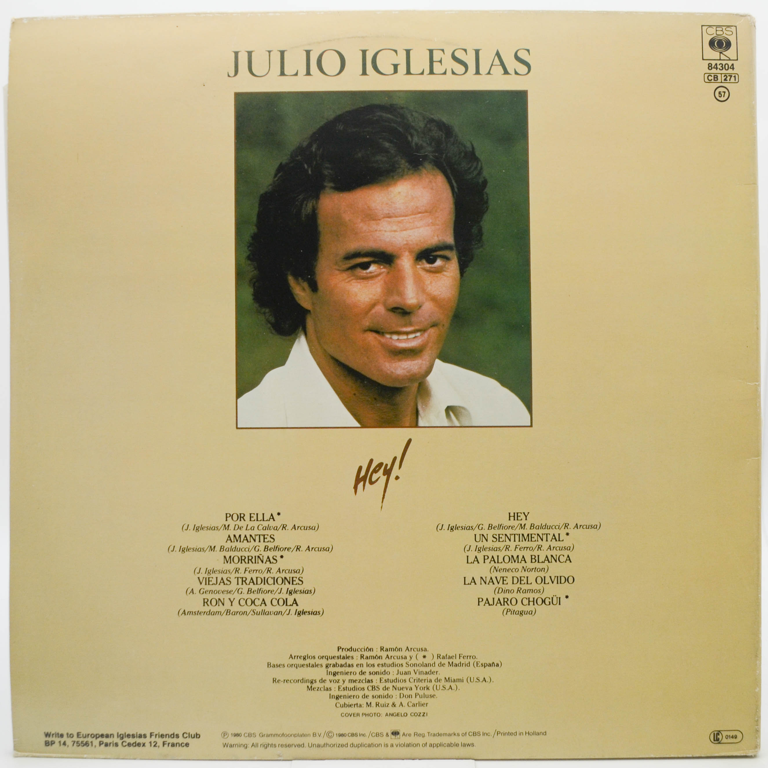 Julio Iglesias — Hey!, 1980