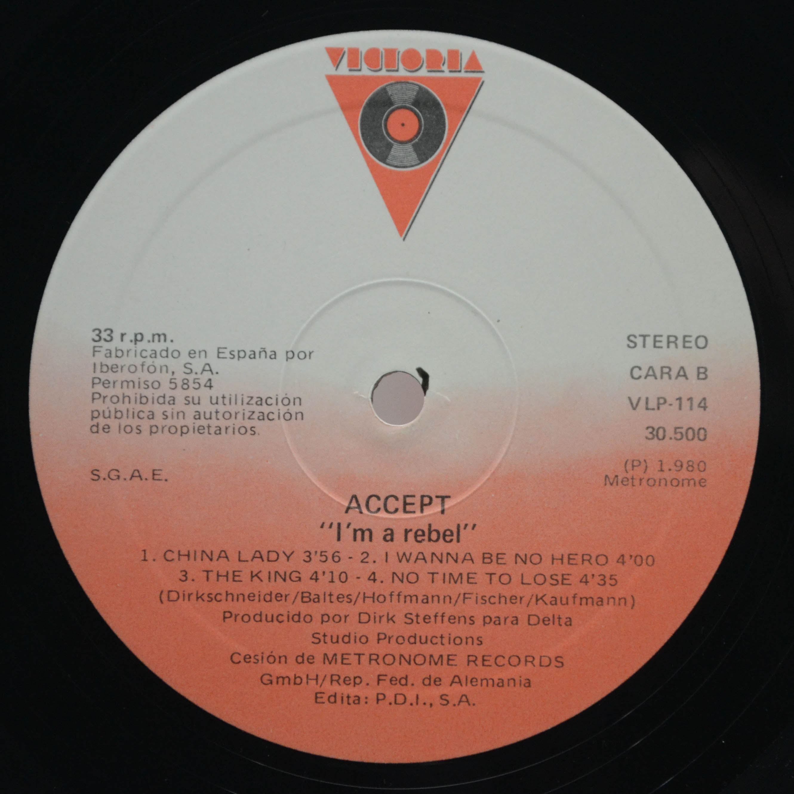 Accept — I'm A Rebel, 1980