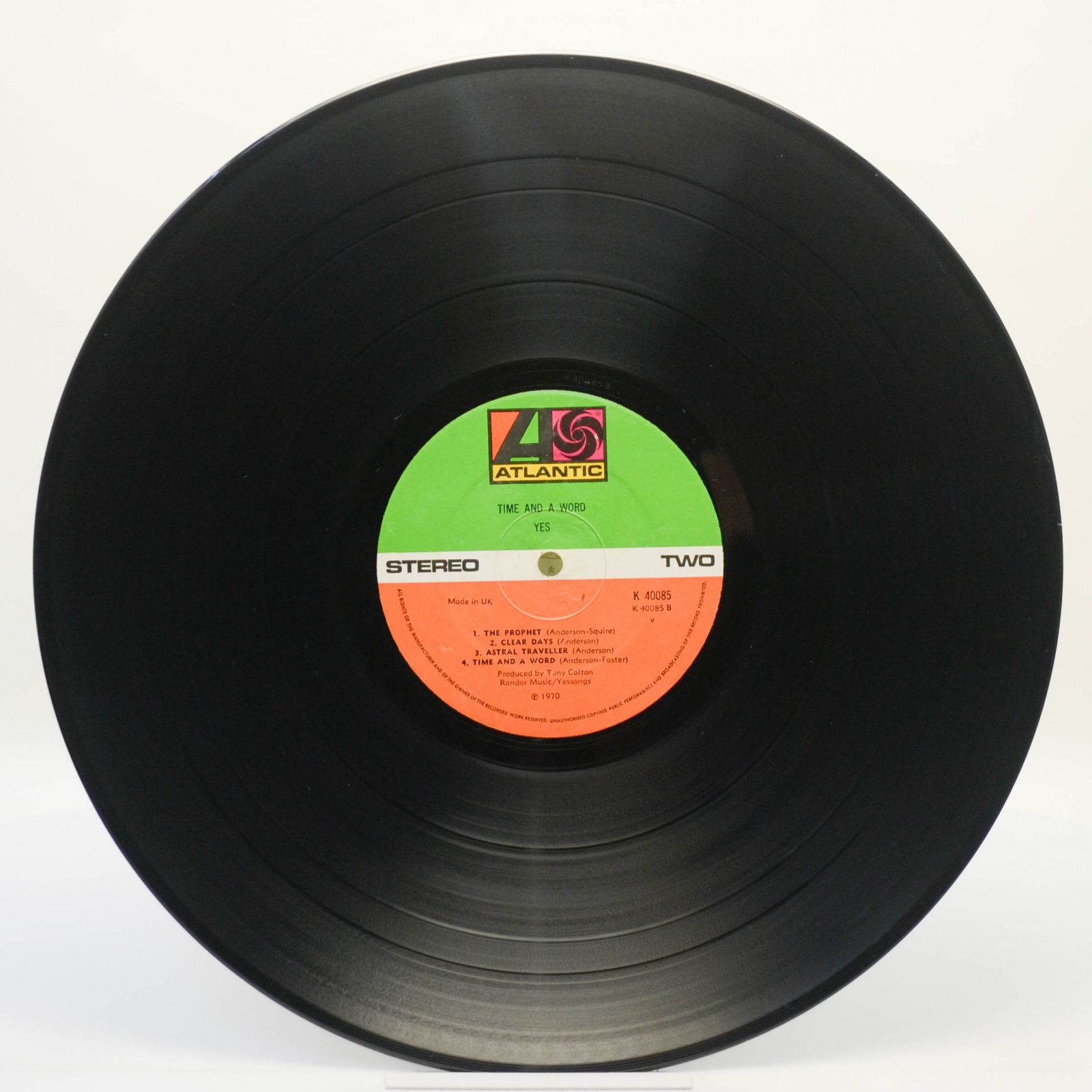 Виниловая пластинка Yes — Time And A Word (UK), 1970