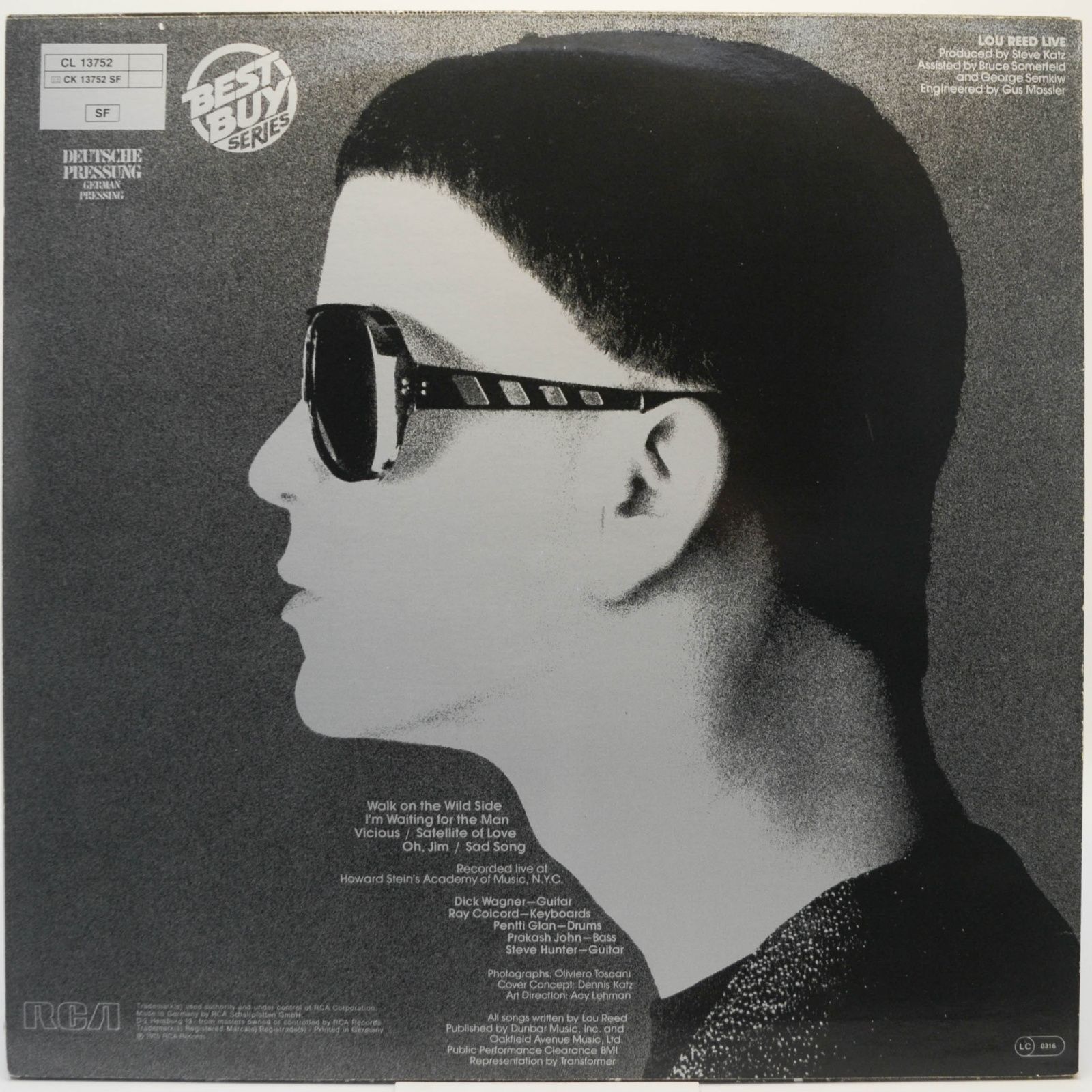 Виниловая пластинка Lou Reed — Lou Reed Live, 1981