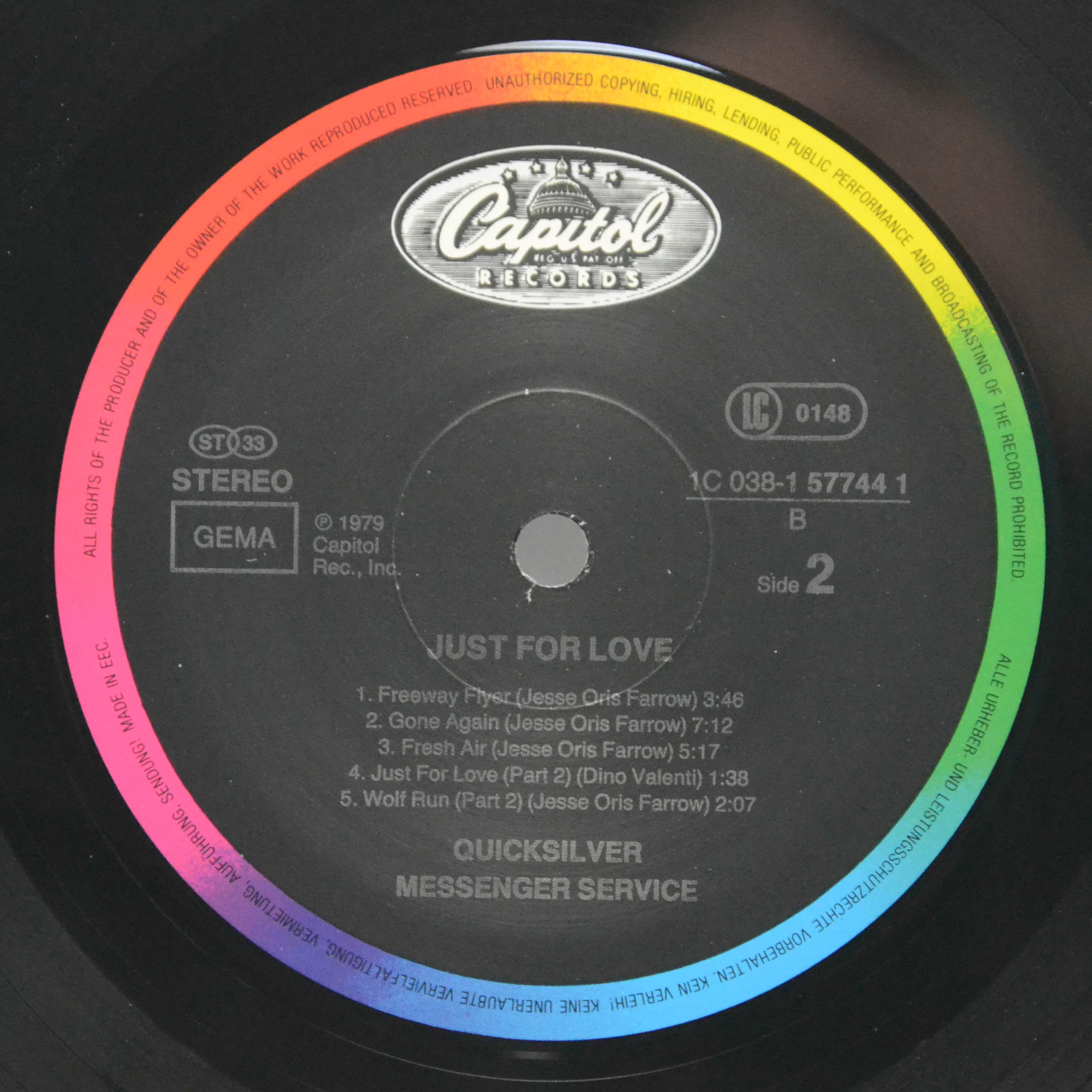 Quicksilver Messenger Service — Just For Love, 1970