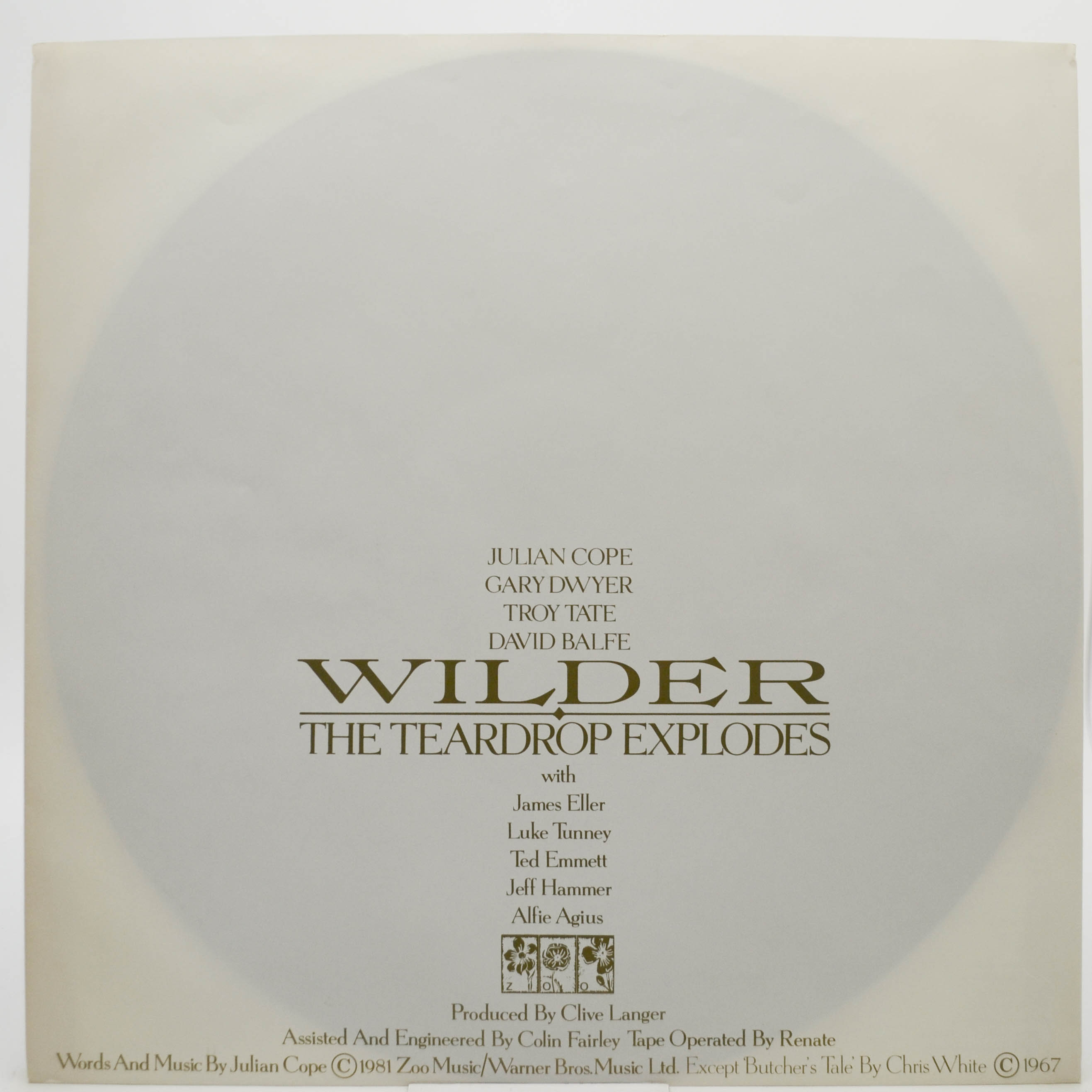 Виниловая пластинка Teardrop Explodes — Wilder (1-st, UK), 1981