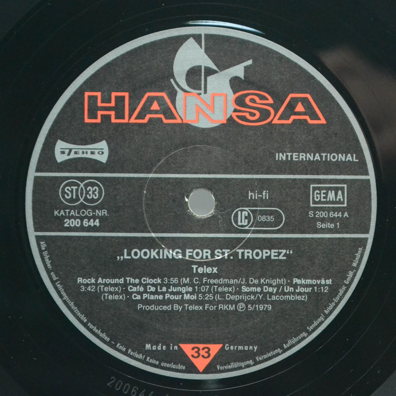 Telex — Looking For Saint Tropez, 1979