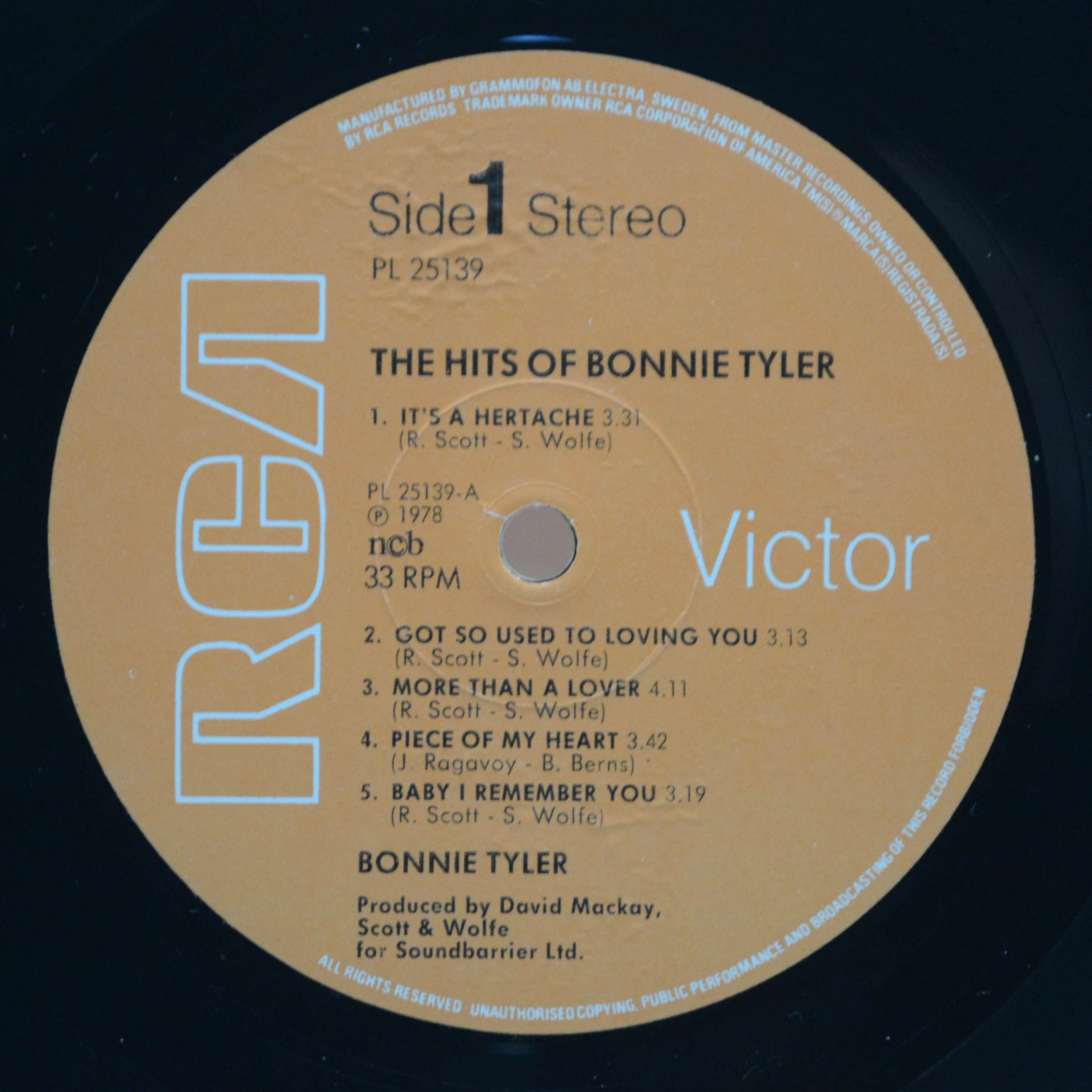 Виниловая пластинка Bonnie Tyler — The Hits Of Bonnie Tyler, 1978