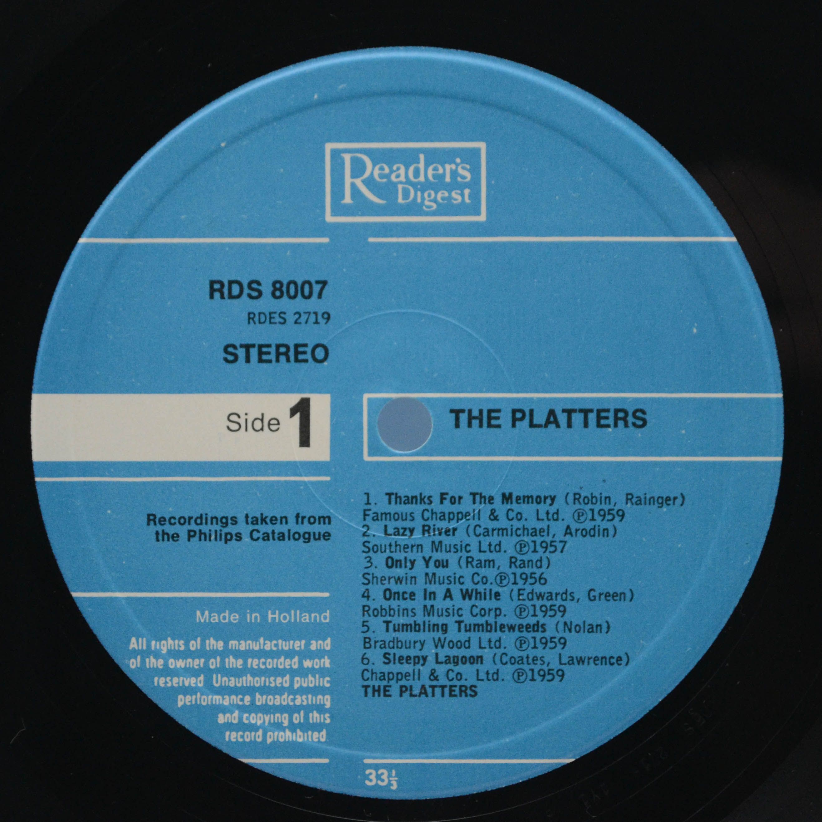 Виниловая пластинка Platters — The Platters, 1976