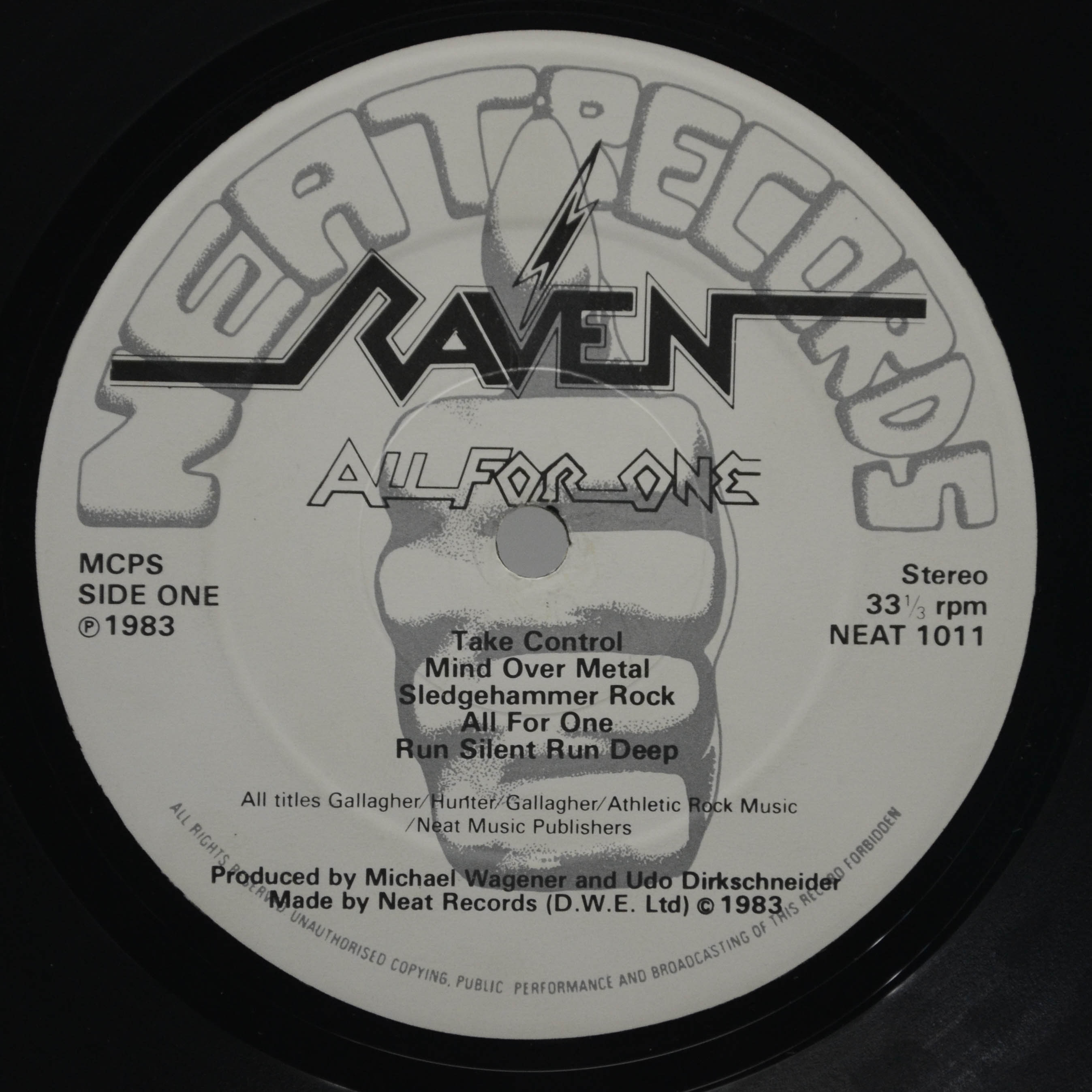 Виниловая пластинка Raven — All For One (1-st, UK), 1983