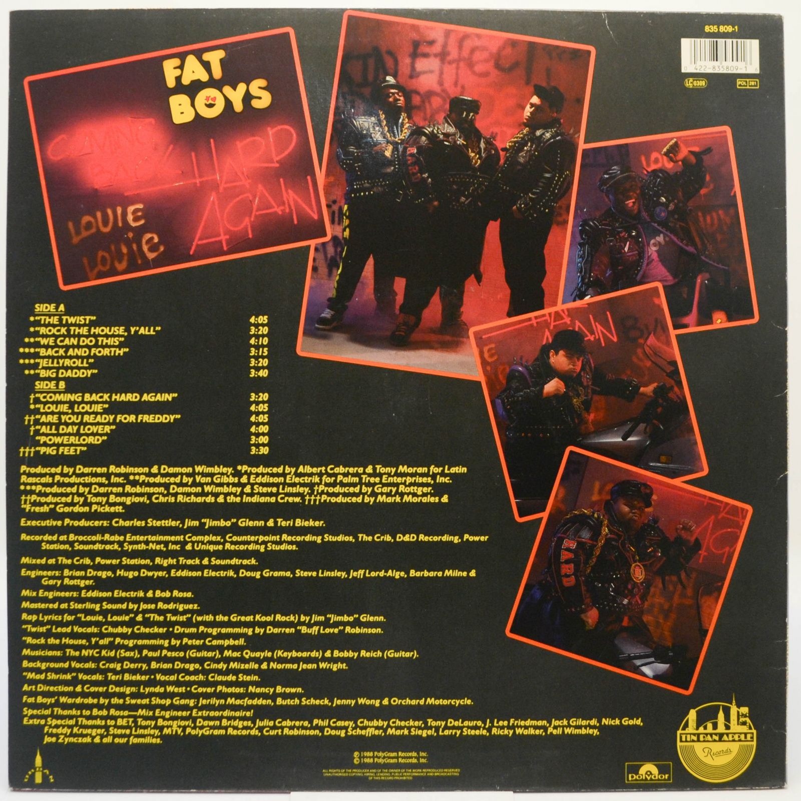 Виниловая пластинка Fat Boys — Coming Back Hard Again, 1988