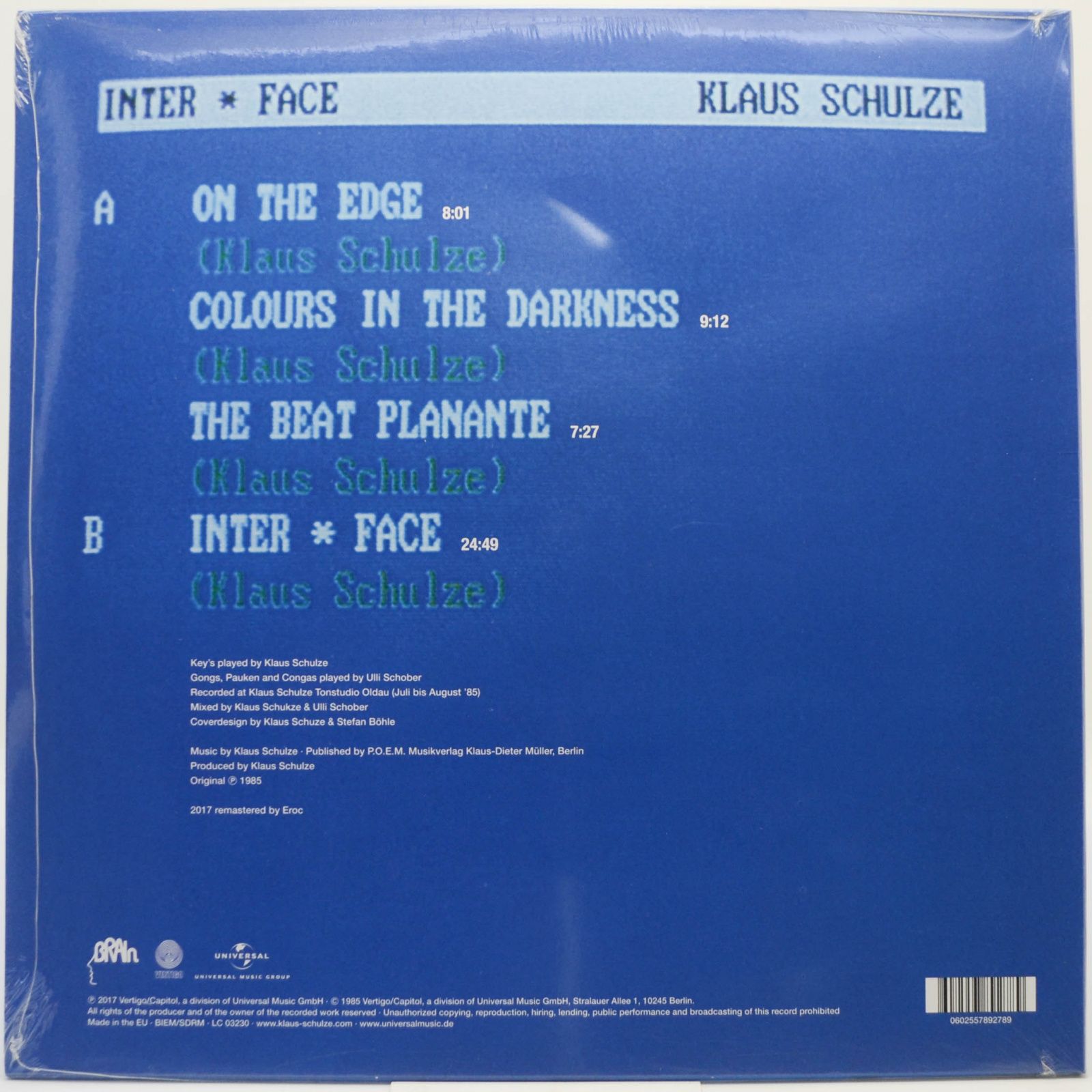Klaus Schulze — Inter * Face, 1985