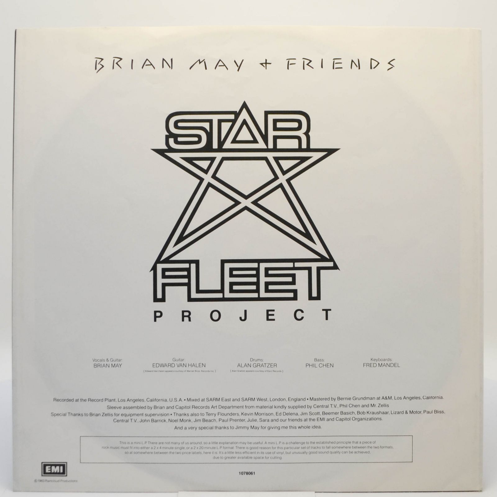 Виниловая пластинка Brian May + Friends — Star Fleet Project, 1983