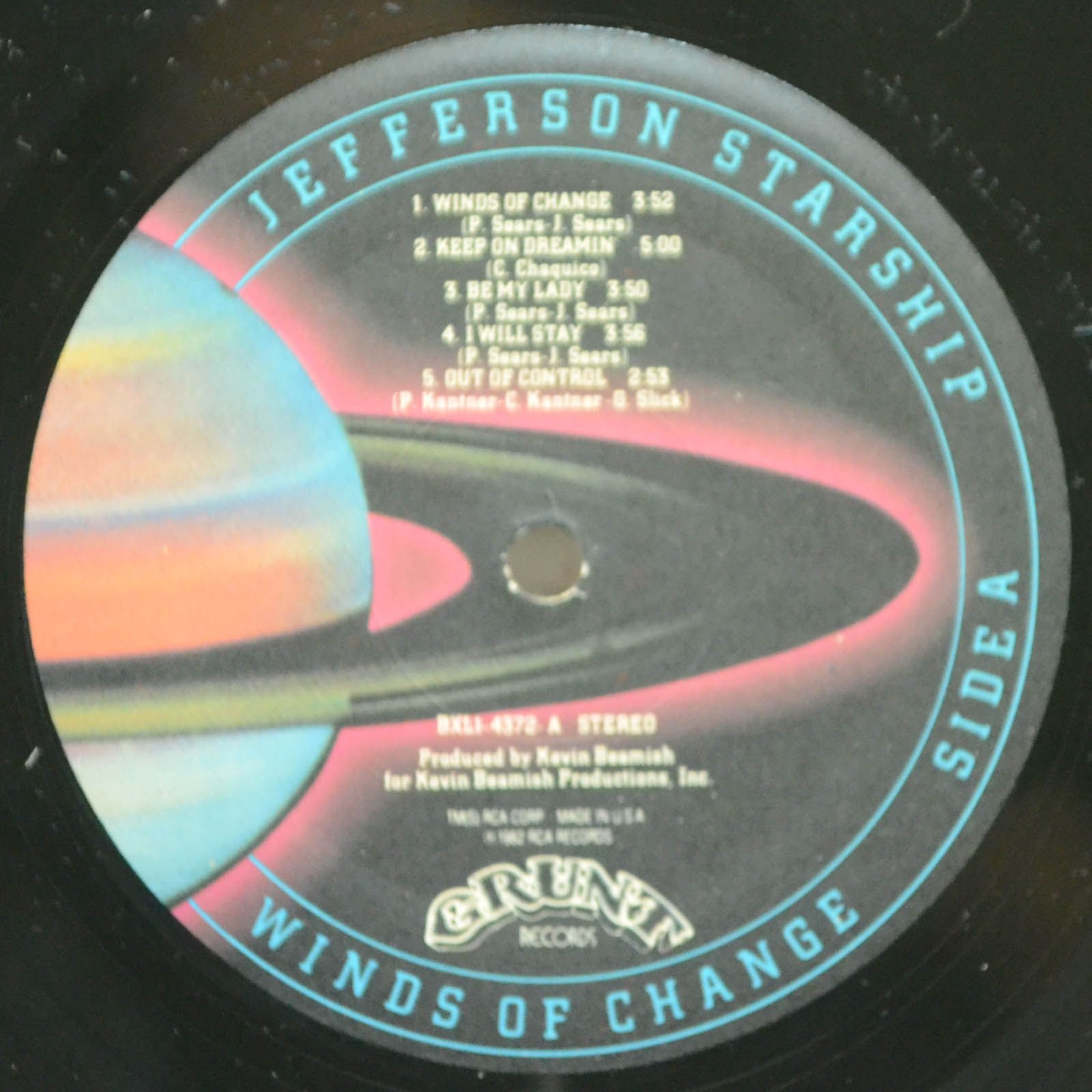 Виниловая пластинка Jefferson Starship — Winds Of Change, 1982