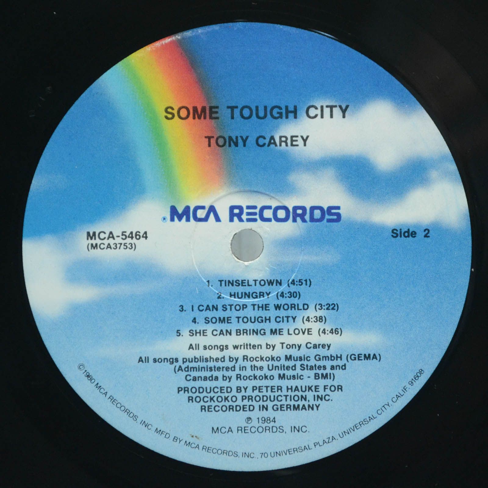 Виниловая пластинка Tony Carey — Some Tough City (USA), 1984