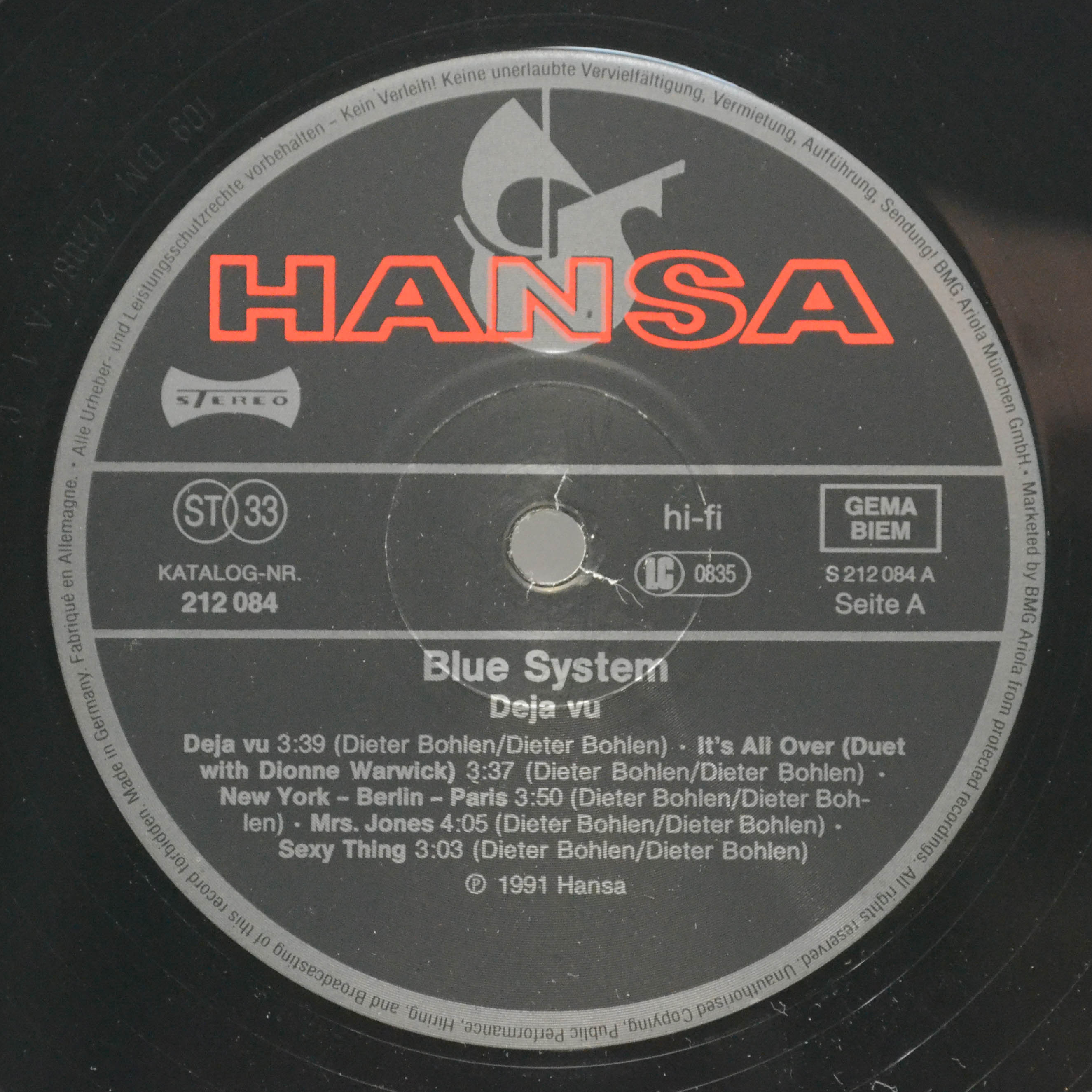 Blue System — Déjà Vu, 1991