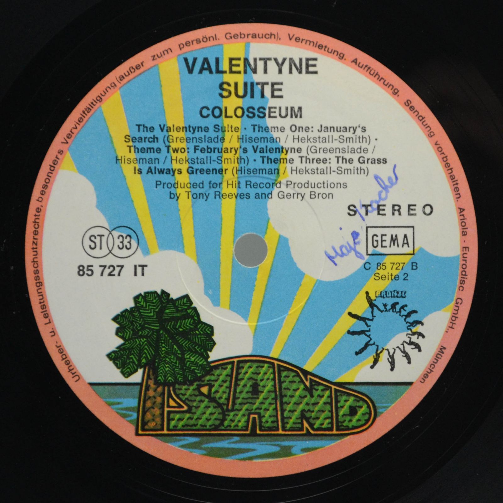 Виниловая пластинка Colosseum — Valentyne Suite, 1969