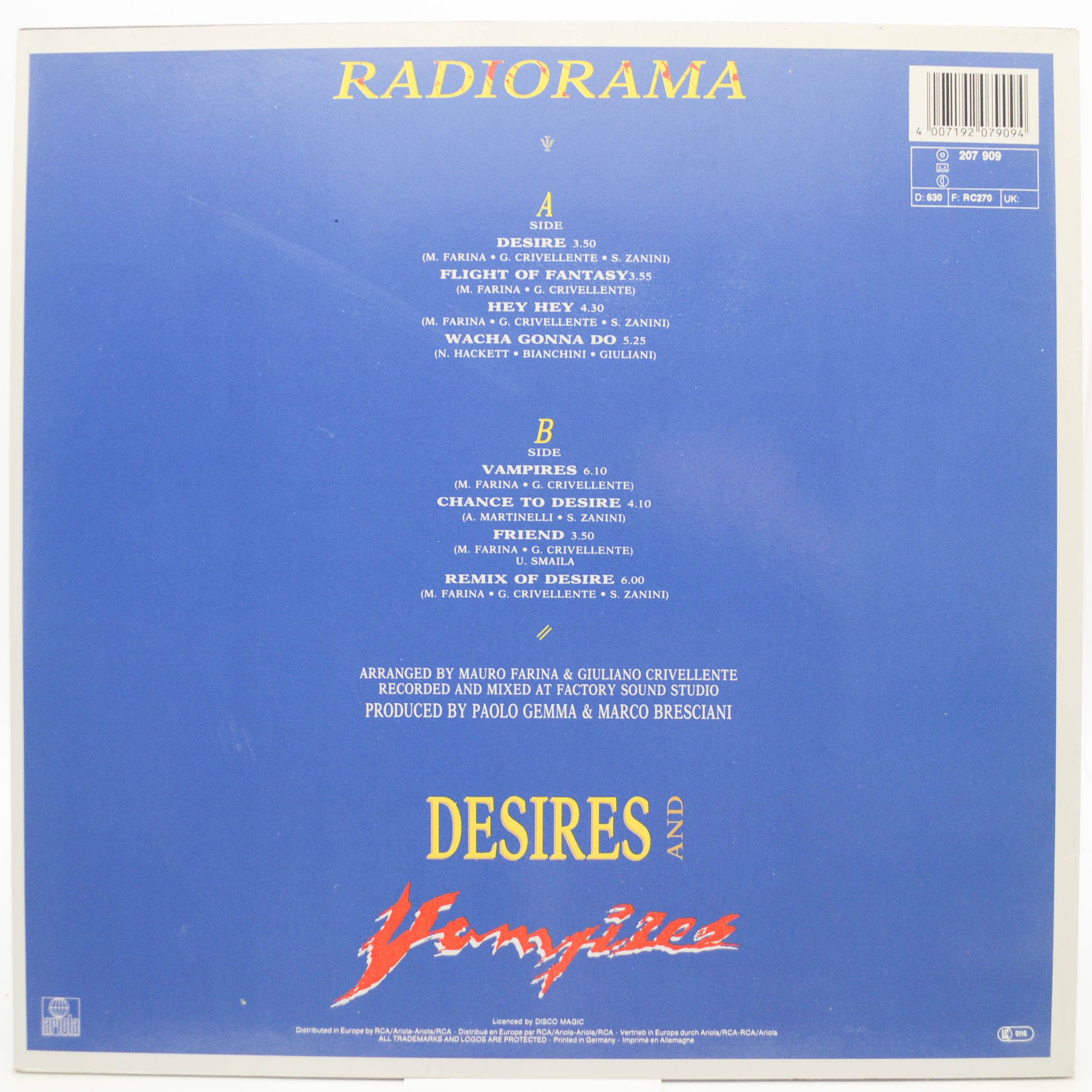 Виниловая пластинка Radiorama — Desires And Vampires, 1986