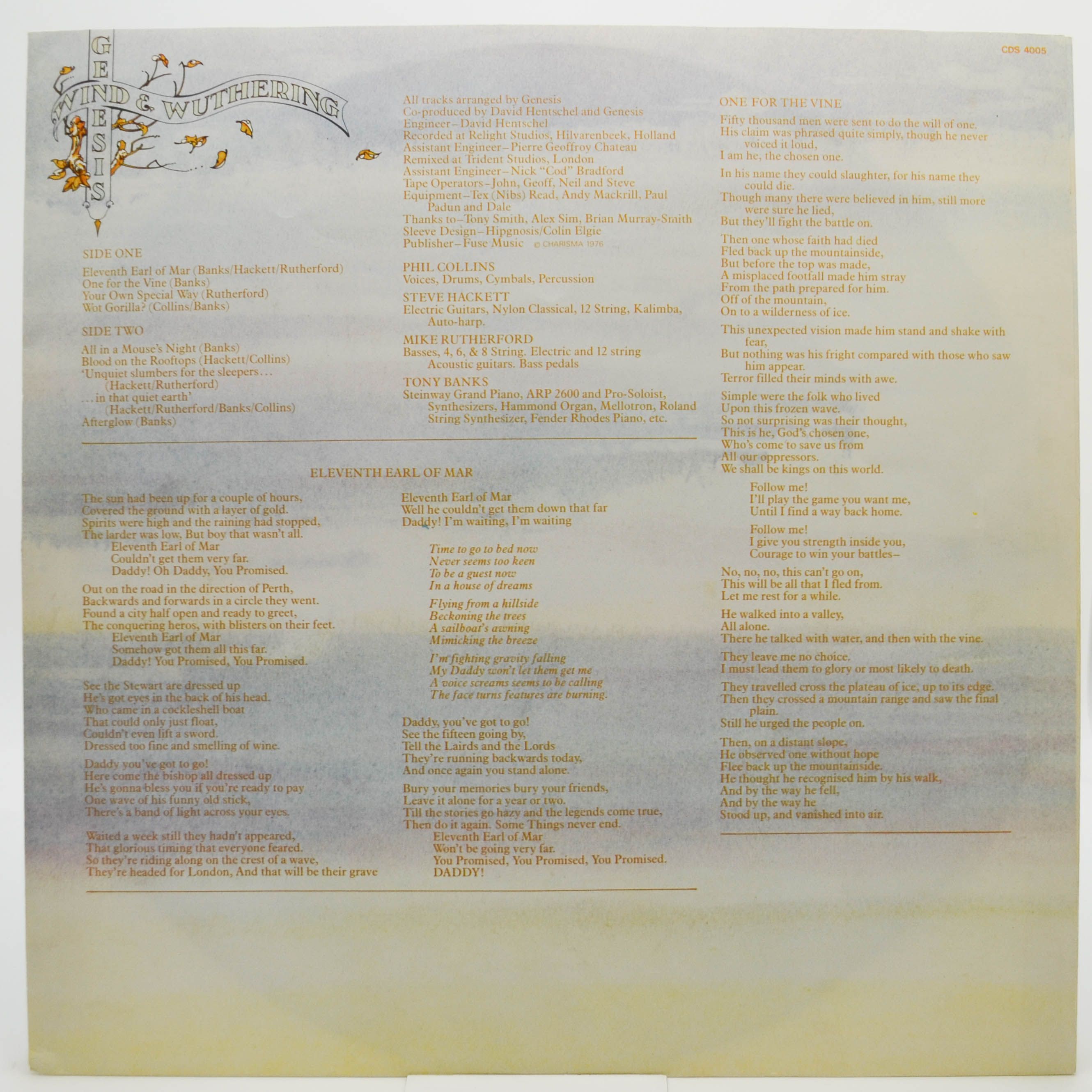 Genesis — Wind & Wuthering (1-st UK), 1976