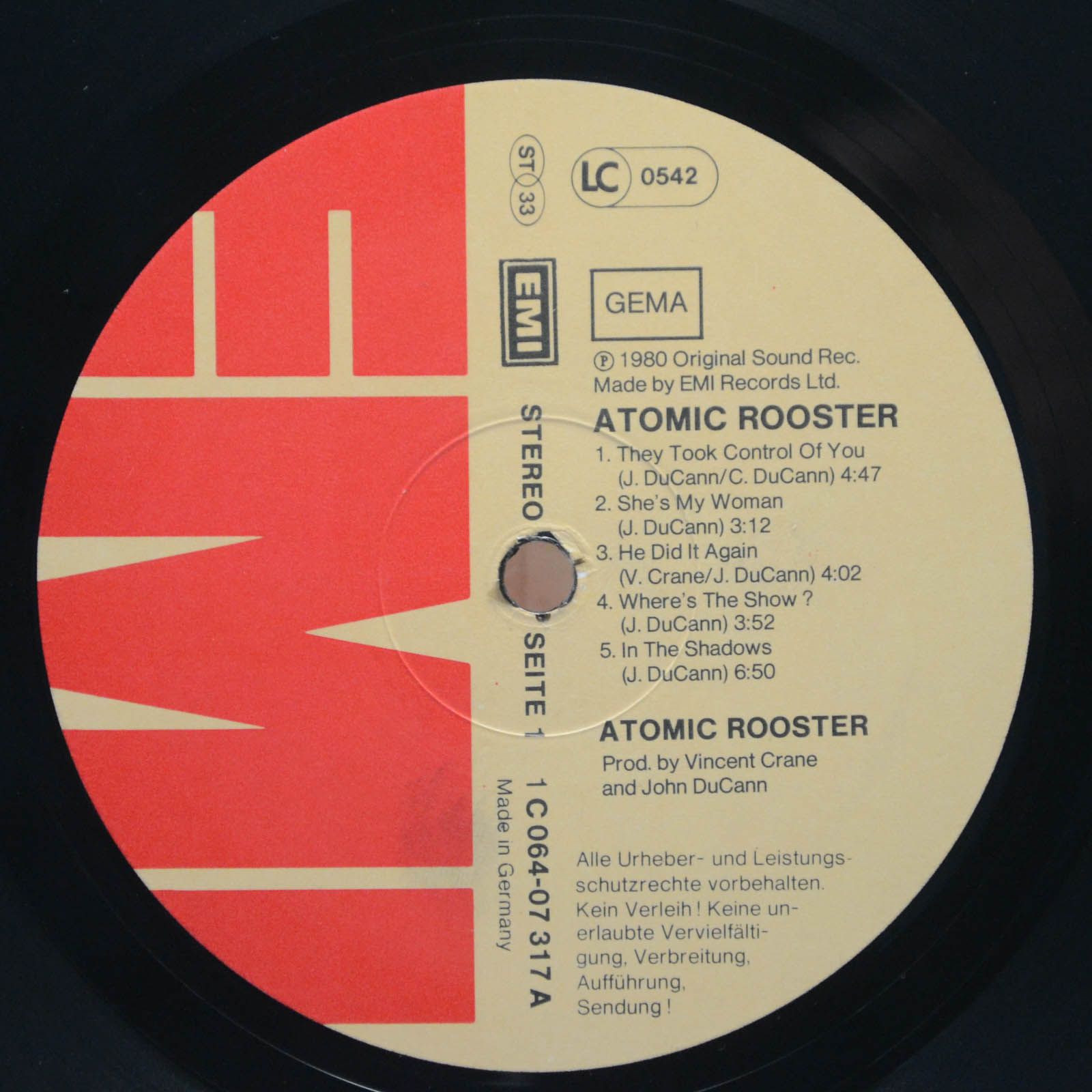 Виниловая пластинка Atomic Rooster — Atomic Rooster, 1980