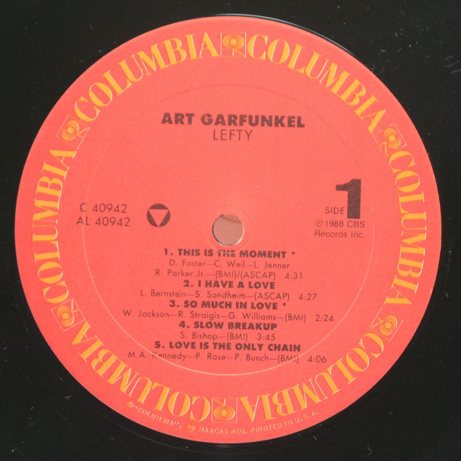 Art Garfunkel — Lefty (USA), 1988