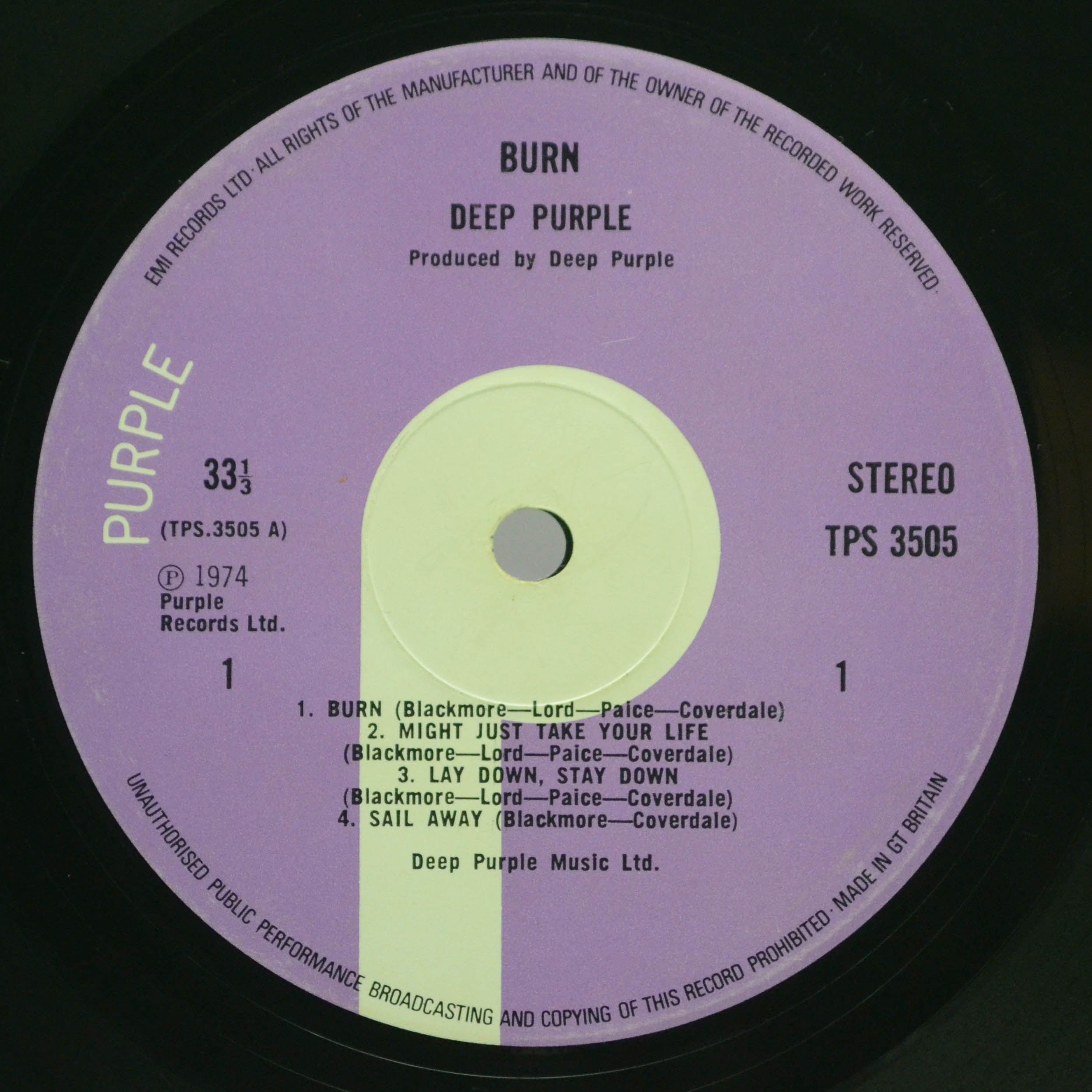 Deep Purple — Burn (UK), 1974