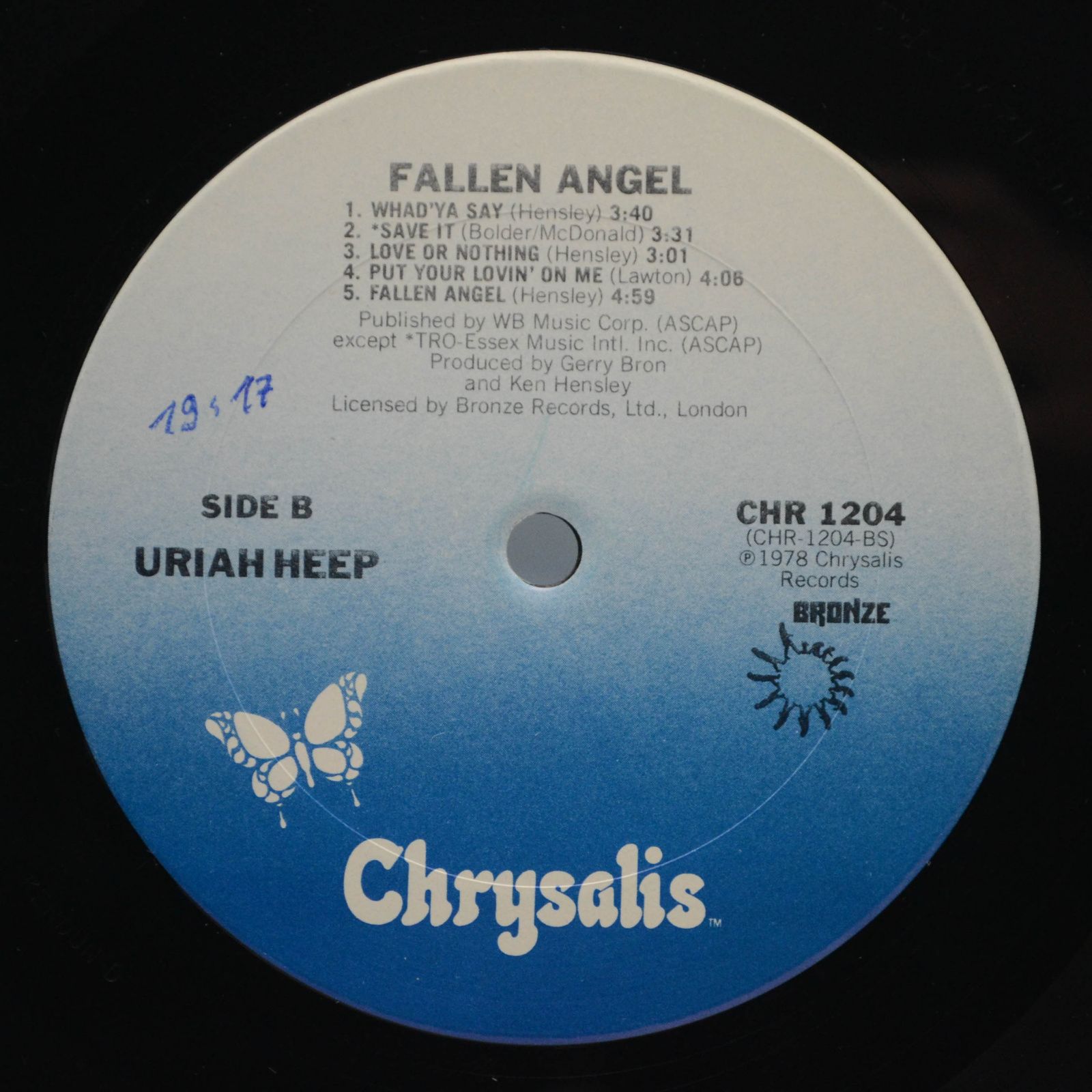Uriah Heep — Fallen Angel (USA), 1978