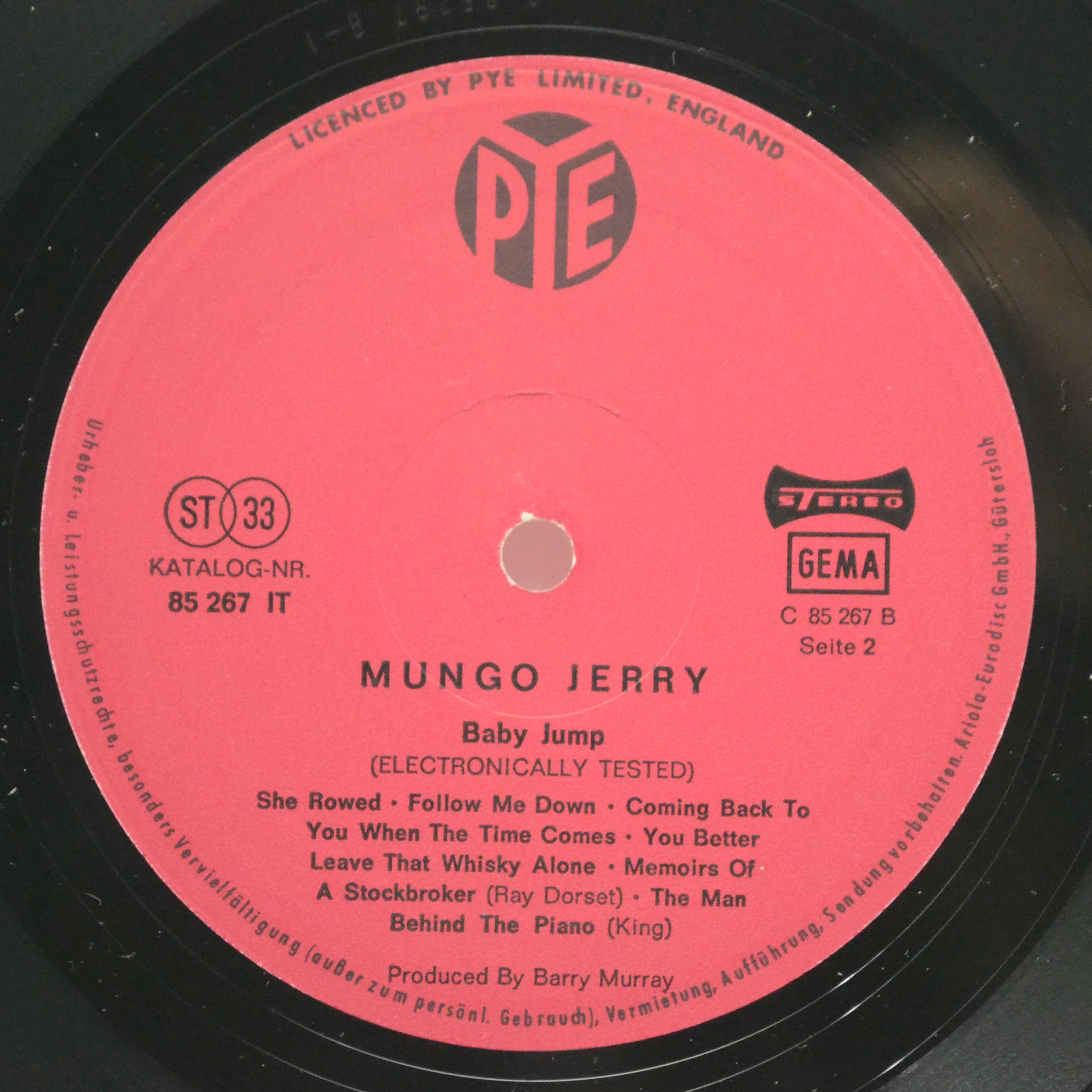 Mungo Jerry — Baby Jump (Electronically Tested), 1971