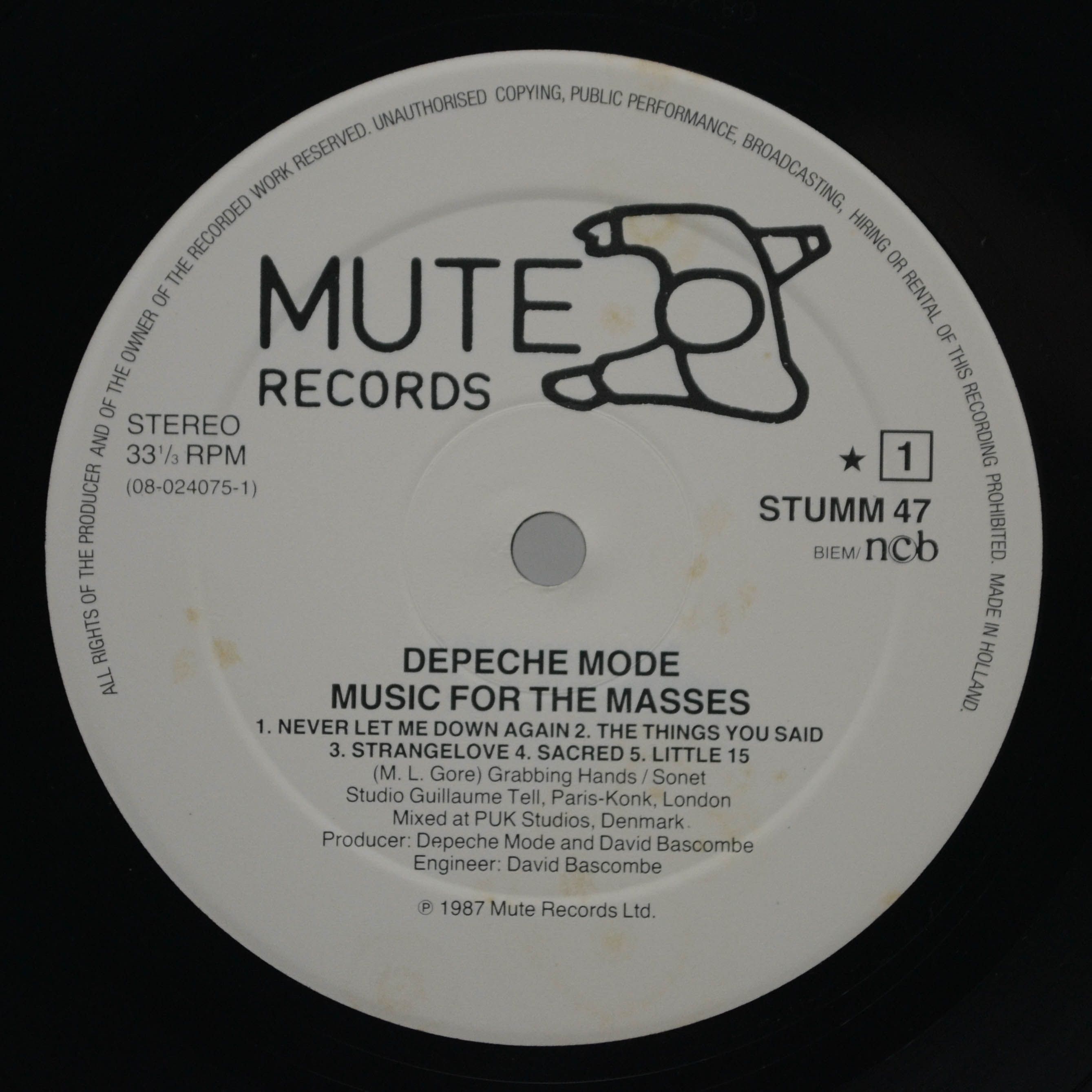 Depeche Mode — Music For The Masses, 1987