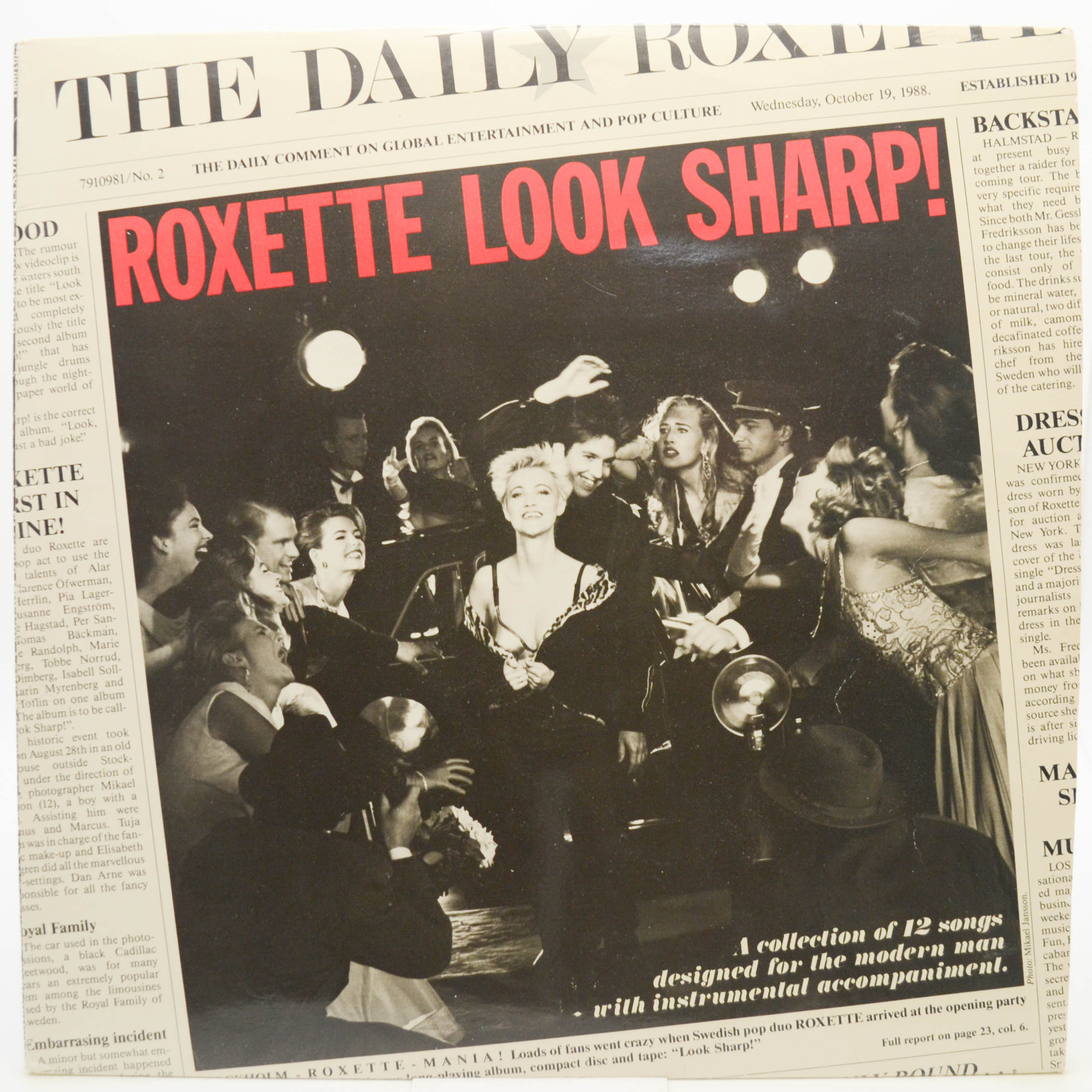 Roxette — Look Sharp! (1-st, Sweden), 1988