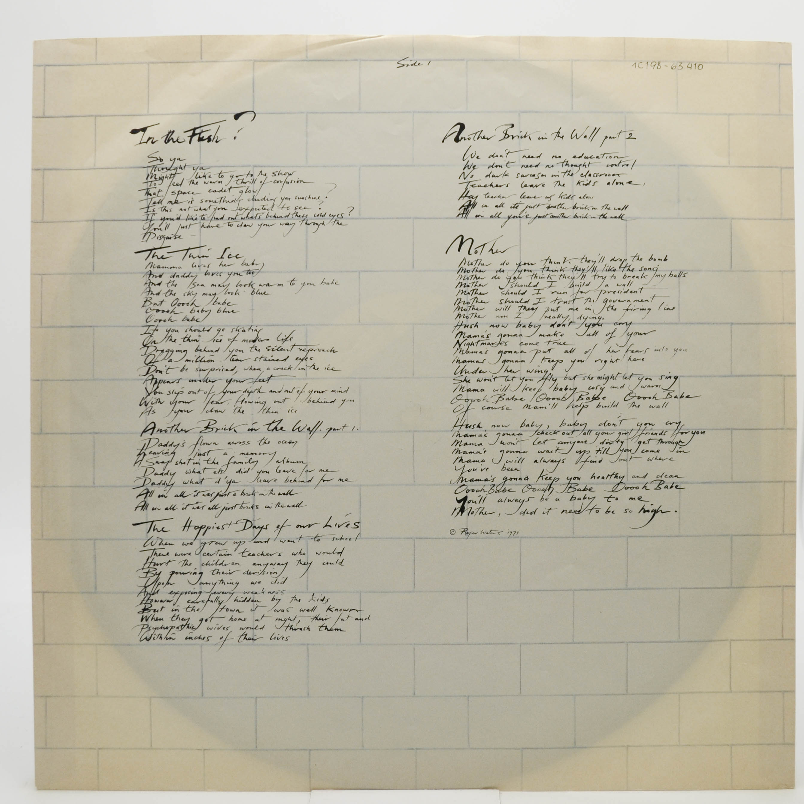 Виниловая пластинка Pink Floyd — The Wall (2LP), 1979