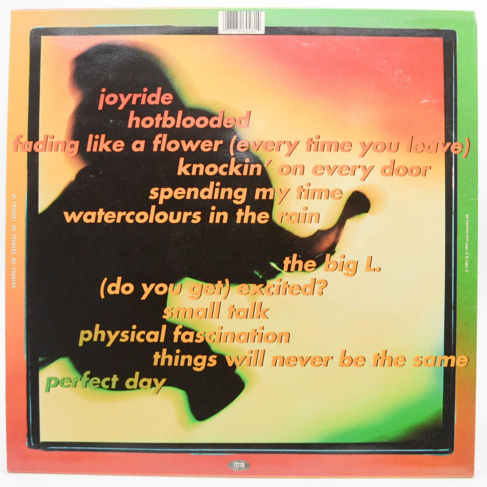 Roxette — Joyride (Sweden), 1991