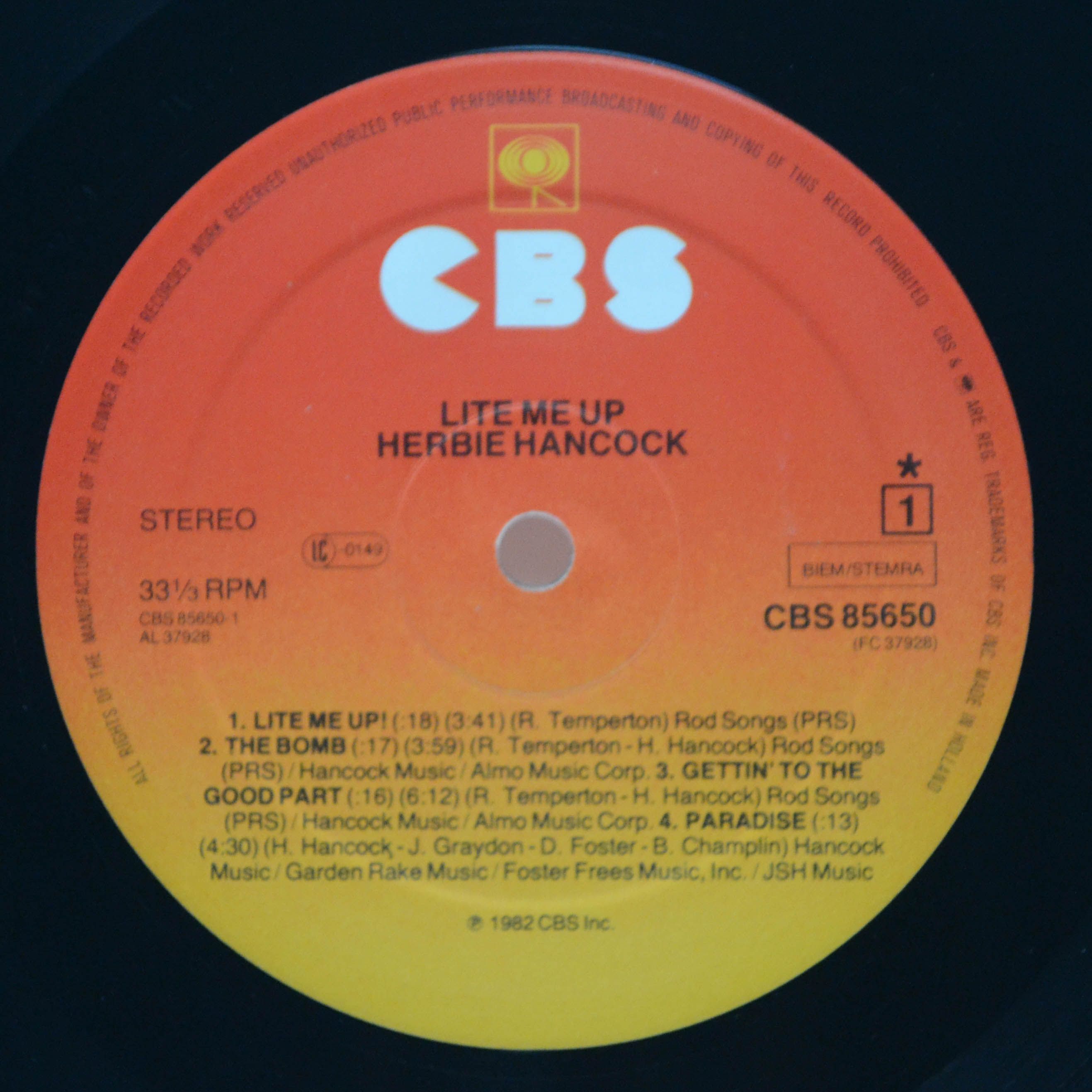 Виниловая пластинка Herbie Hancock — Lite Me Up, 1982