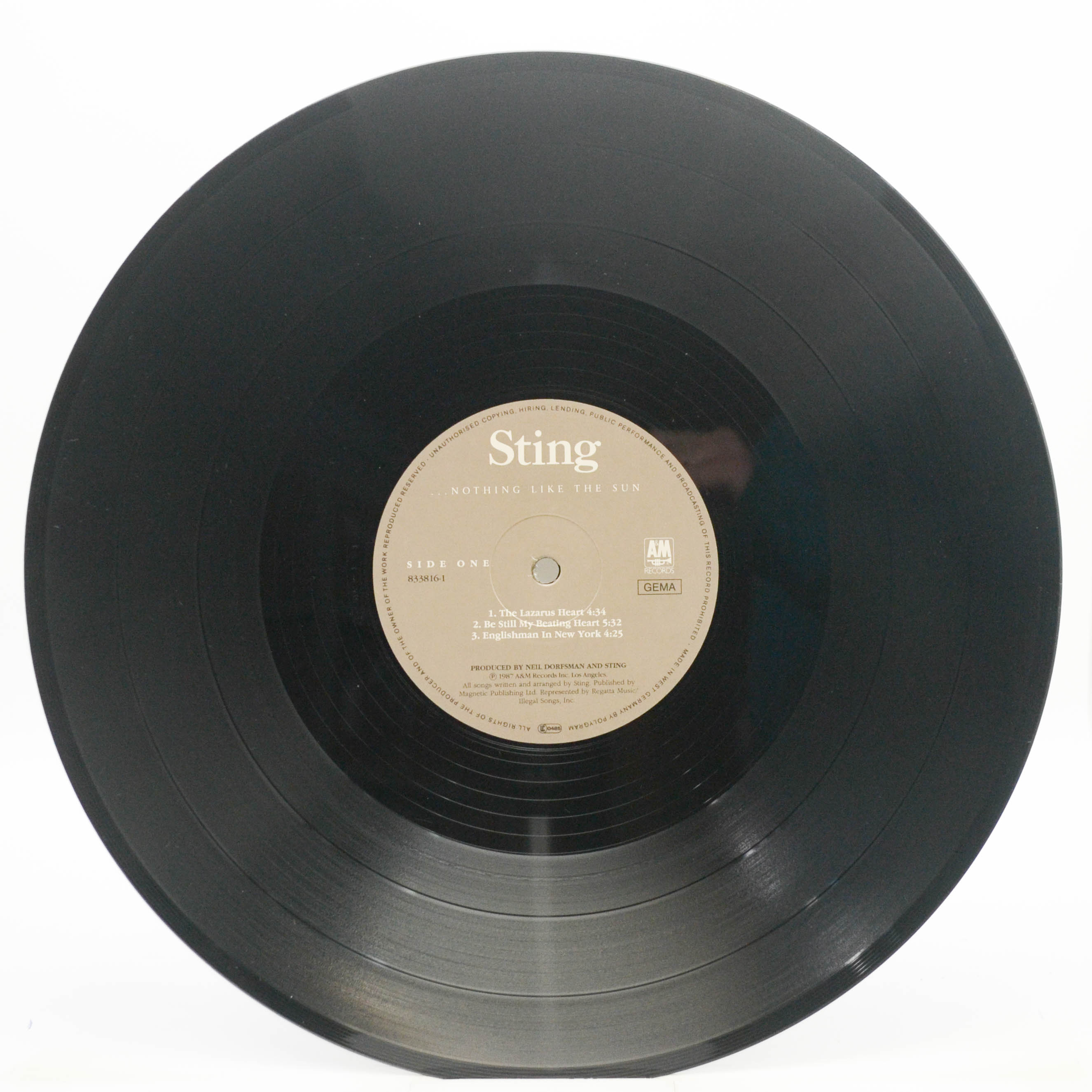 Виниловая пластинка Sting — ...Nothing Like The Sun (2LP), 1987