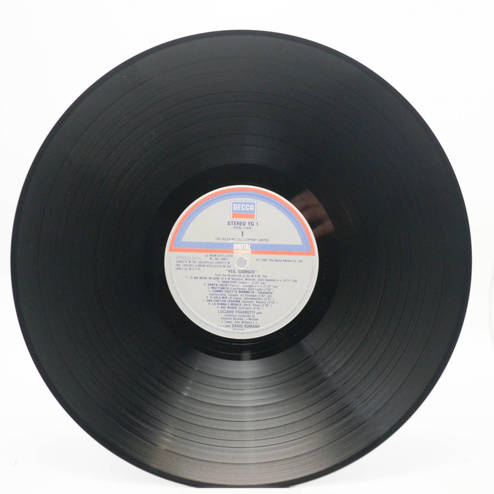 Luciano Pavarotti — Yes, Giorgio, 1982
