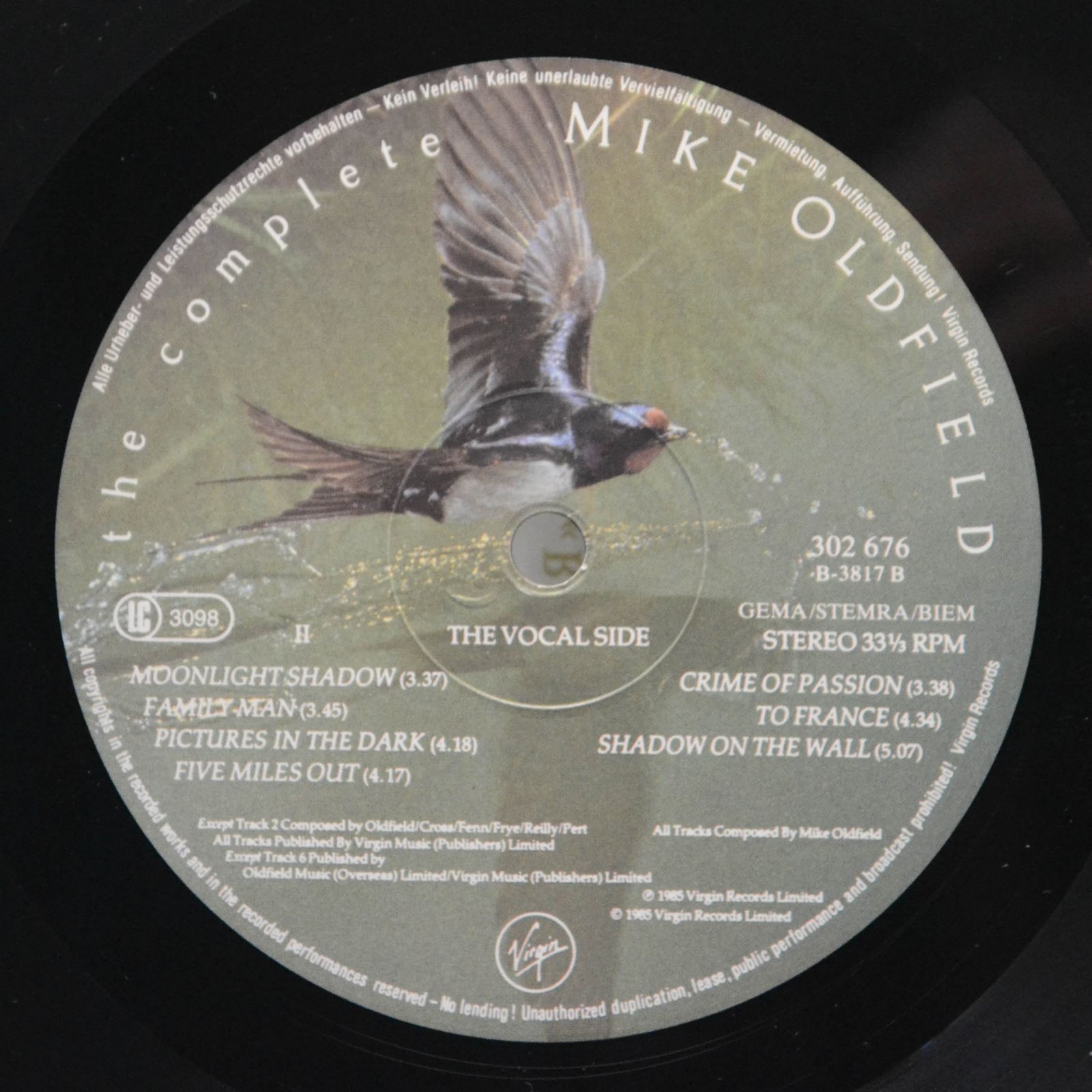 Mike Oldfield — The Complete Mike Oldfield (2LP), 1985