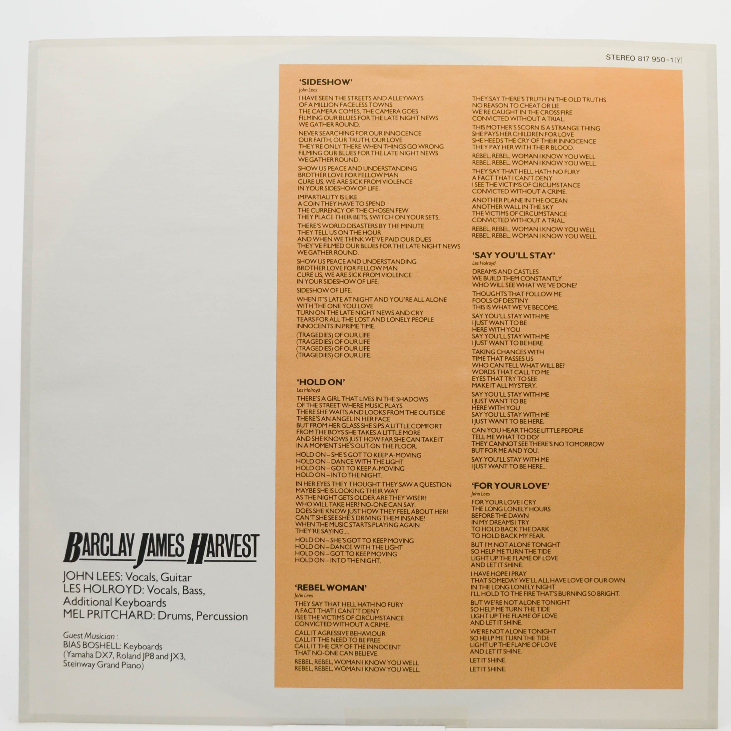 Виниловая пластинка Barclay James Harvest — Victims Of Circumstance, 1984