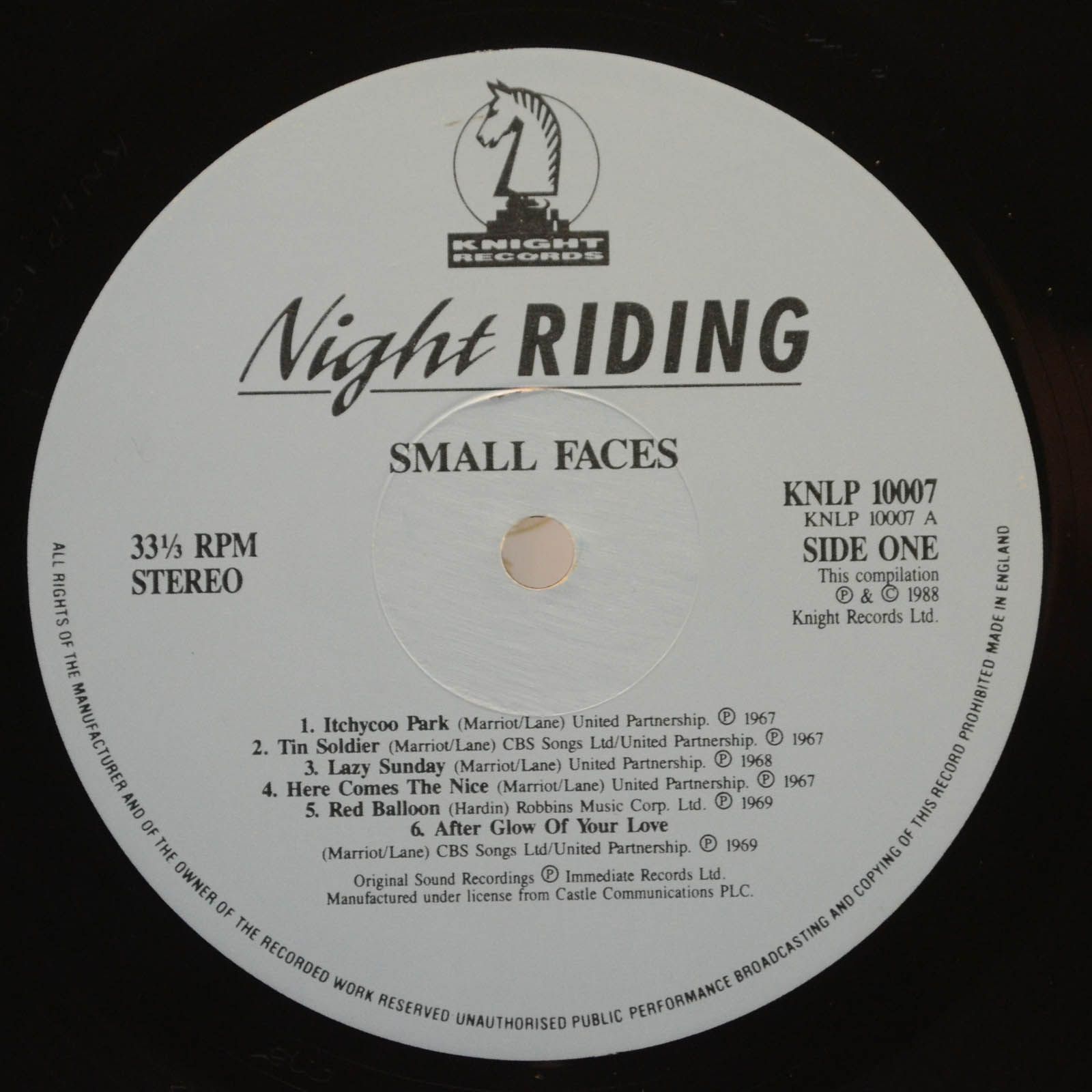 Виниловая пластинка Small Faces — Night Riding (UK), 1988
