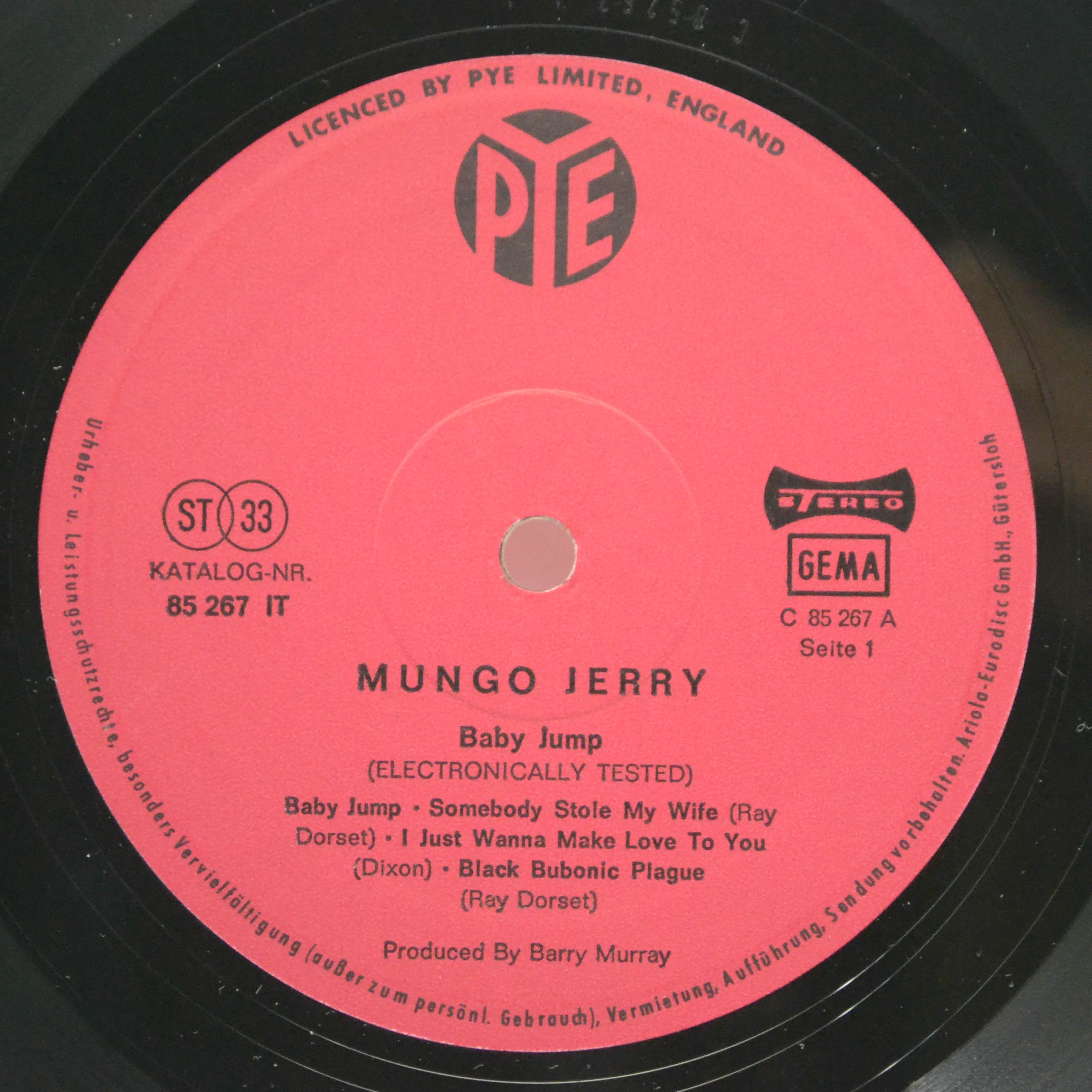 Mungo Jerry — Baby Jump (Electronically Tested), 1971