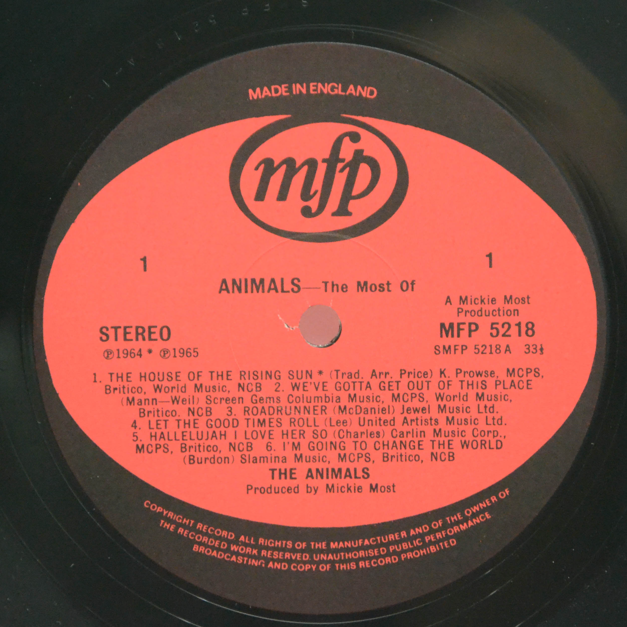 Виниловая пластинка Animals — The Most Of (UK), 1971