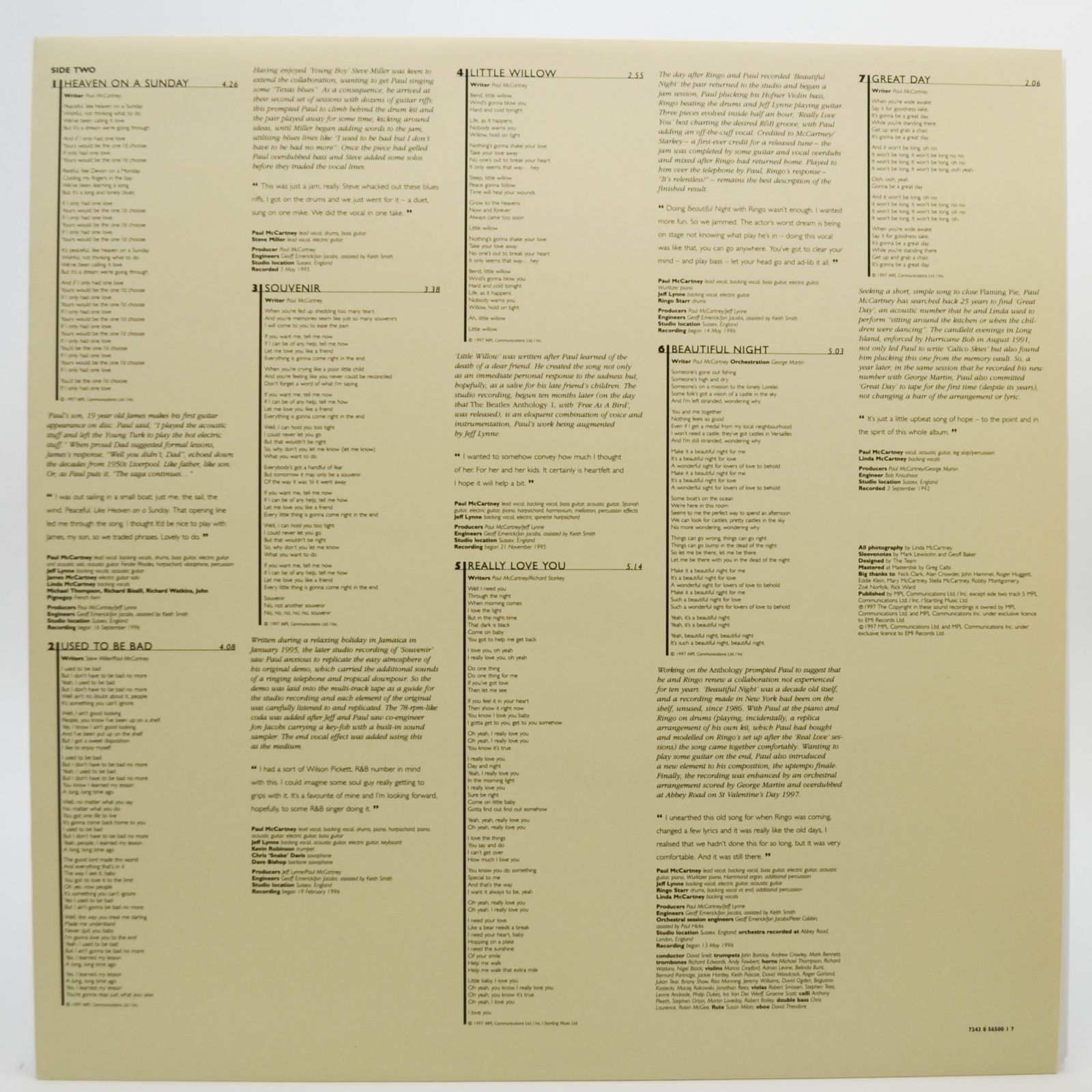 Paul McCartney — Flaming Pie (UK), 1997