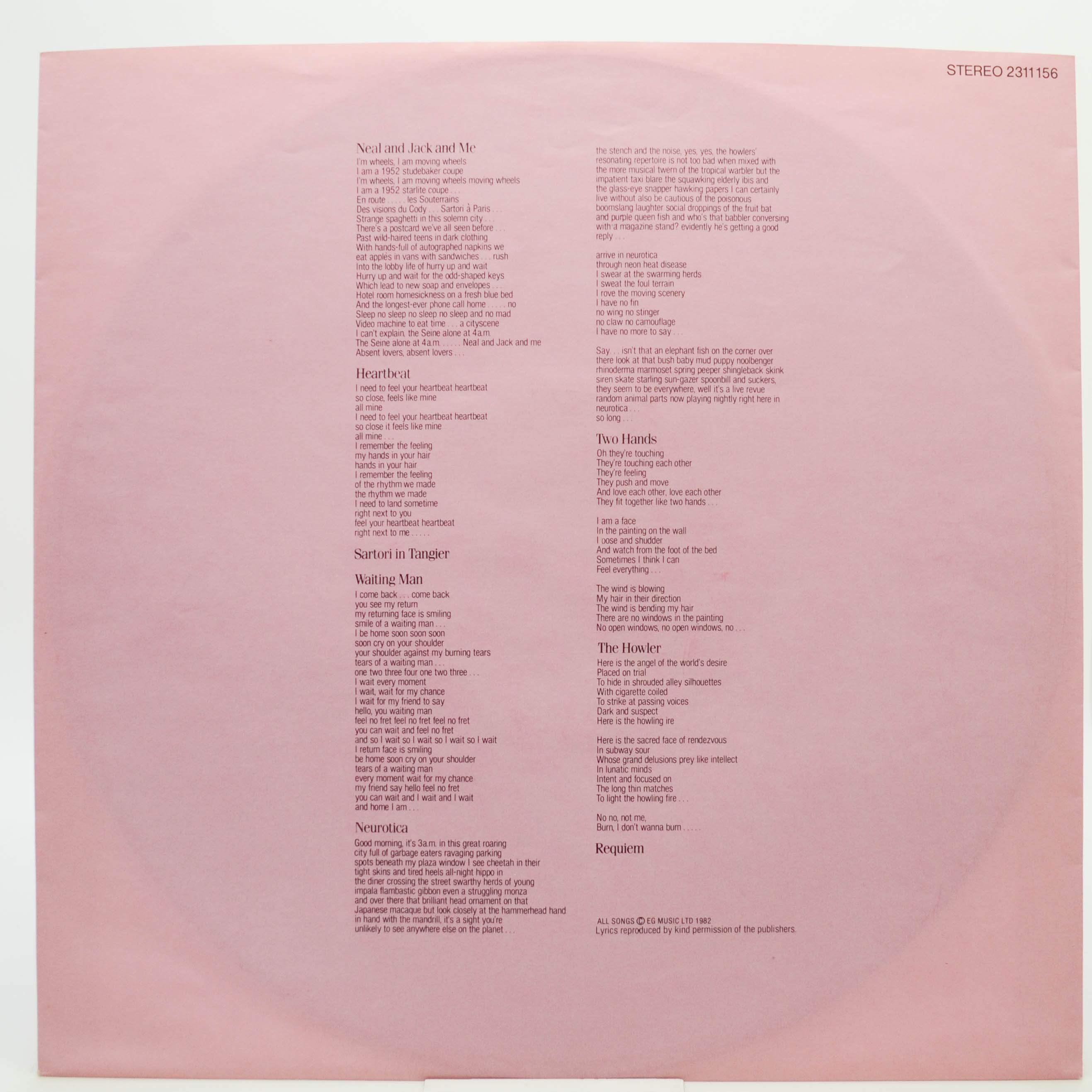 King Crimson — Beat, 1982