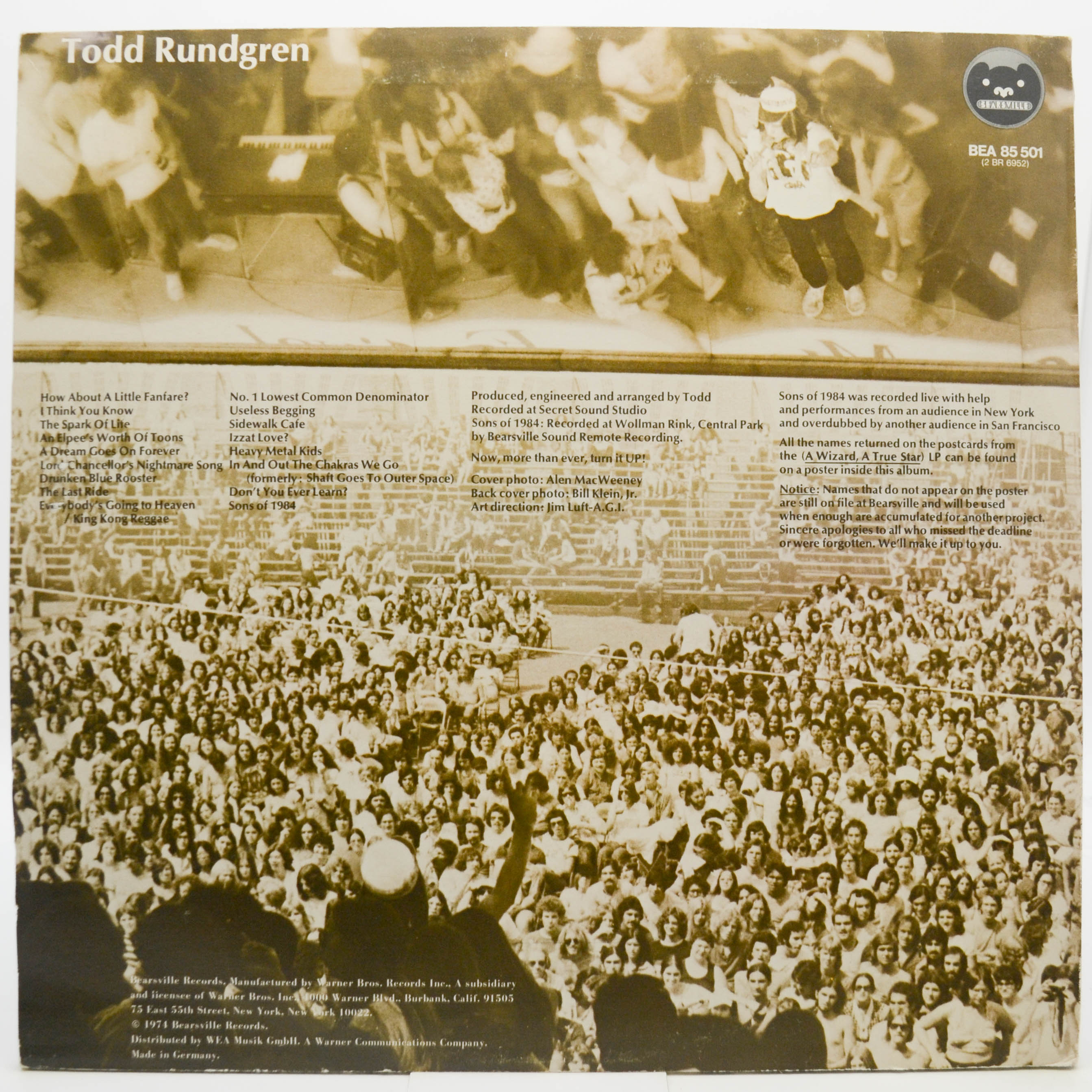 Todd Rundgren — Todd (2LP), 1974