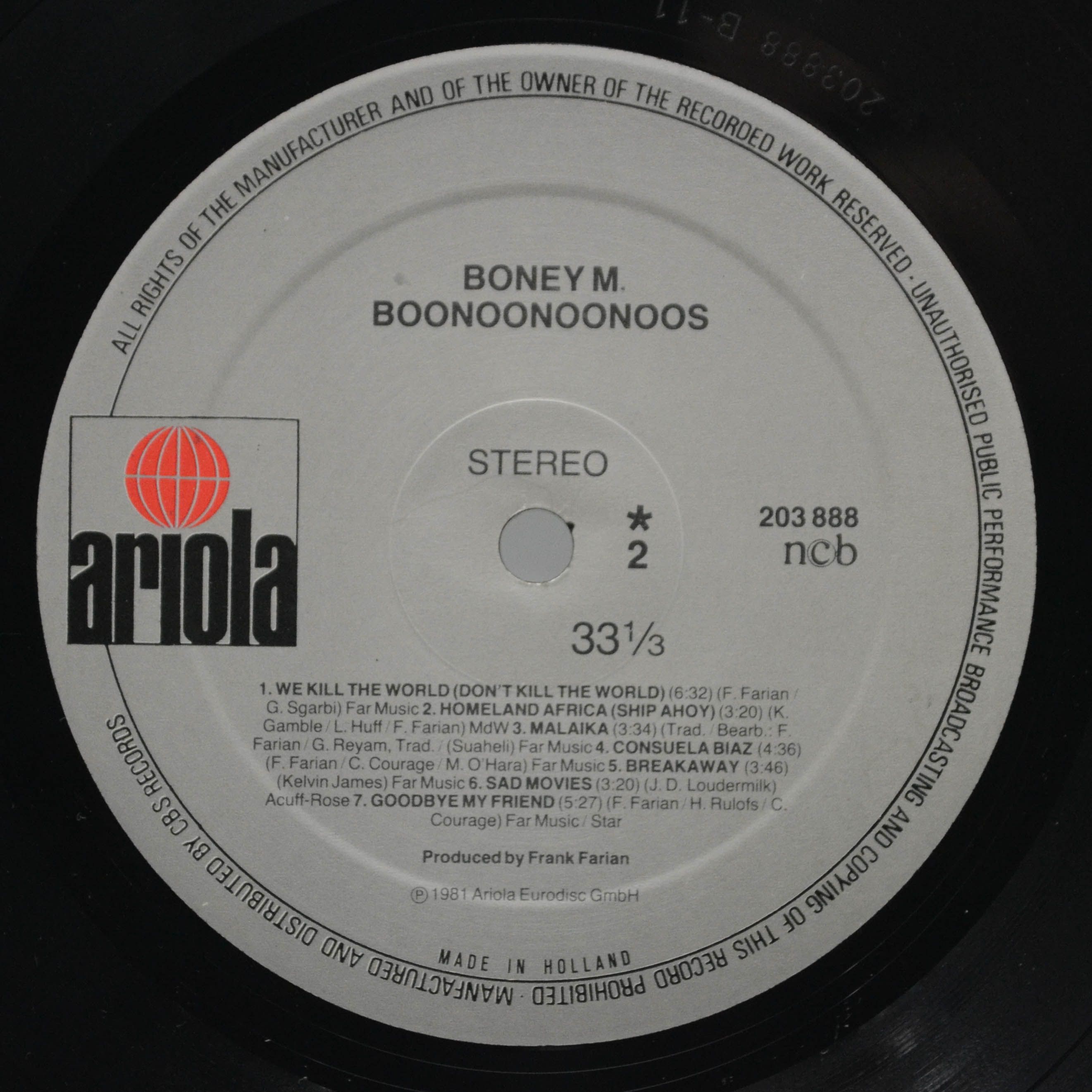Boney M. — Boonoonoonoos (poster), 1981
