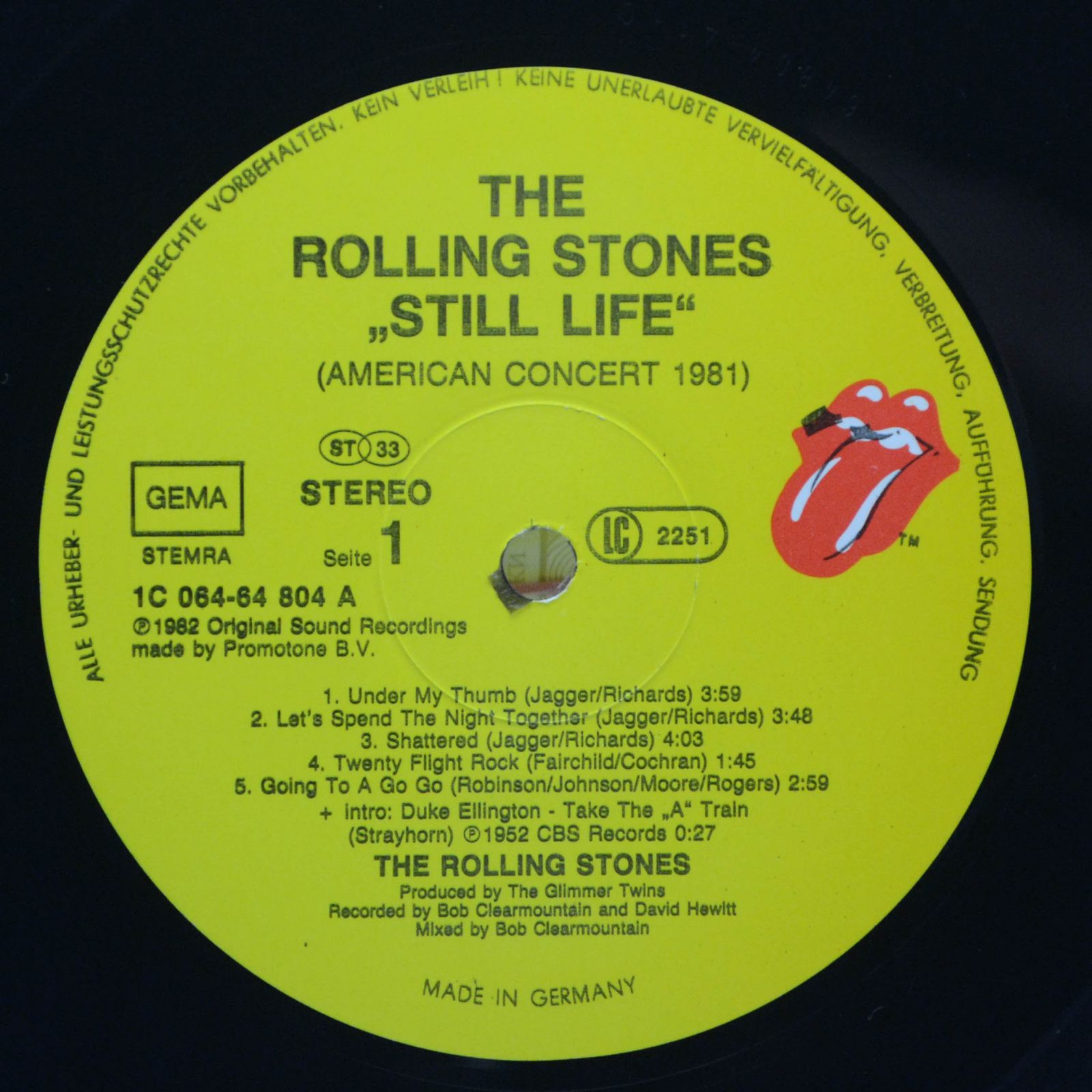 Rolling Stones — Still Life (American Concert 1981), 1982