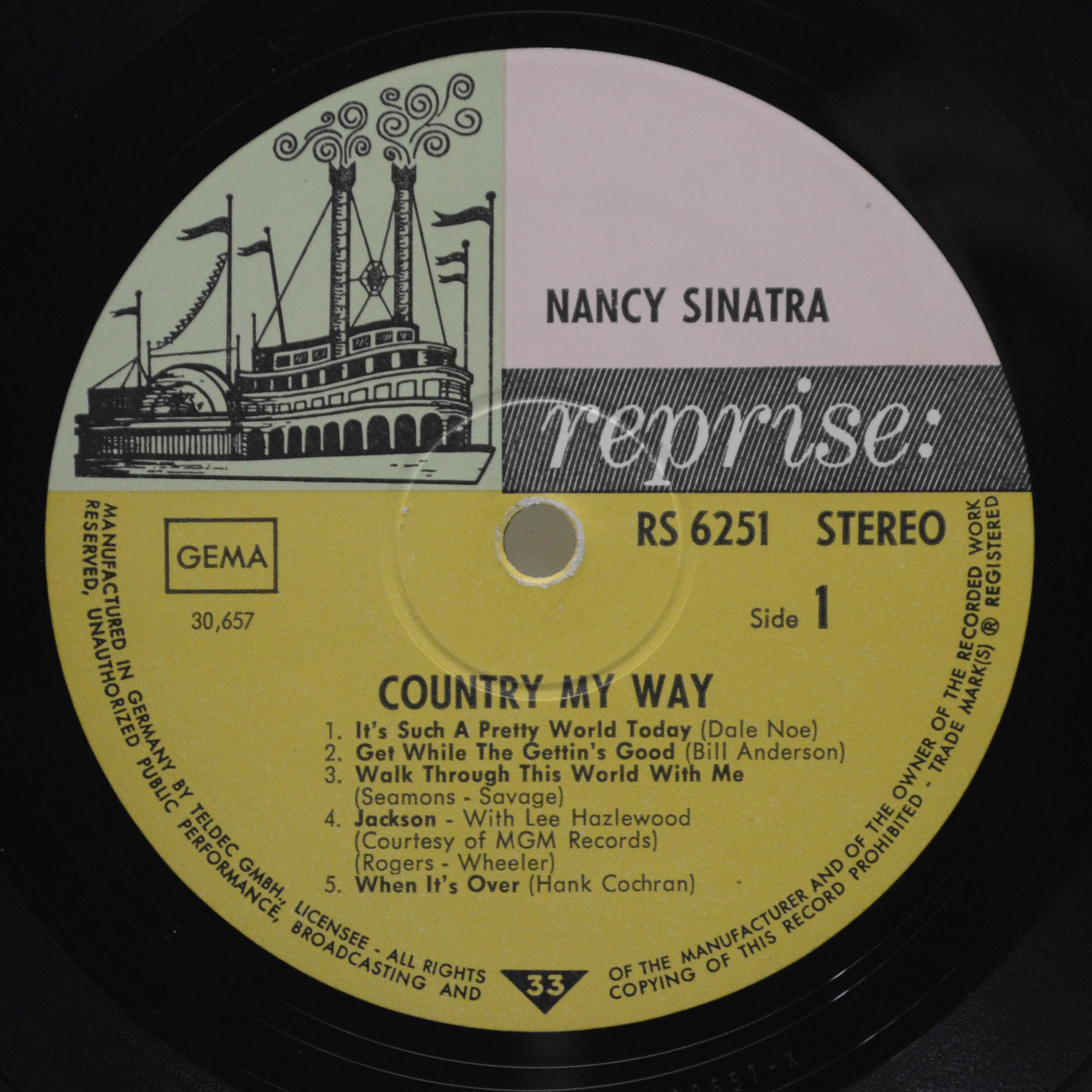 Виниловая пластинка Nancy Sinatra — Country, My Way, 1967
