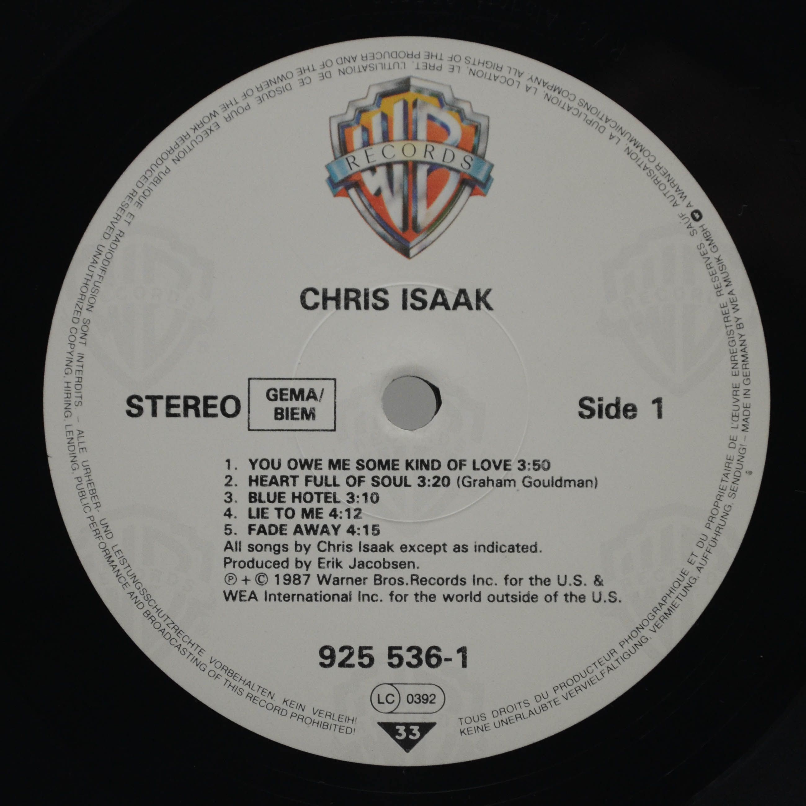 Chris Isaak — Chris Isaak, 1987